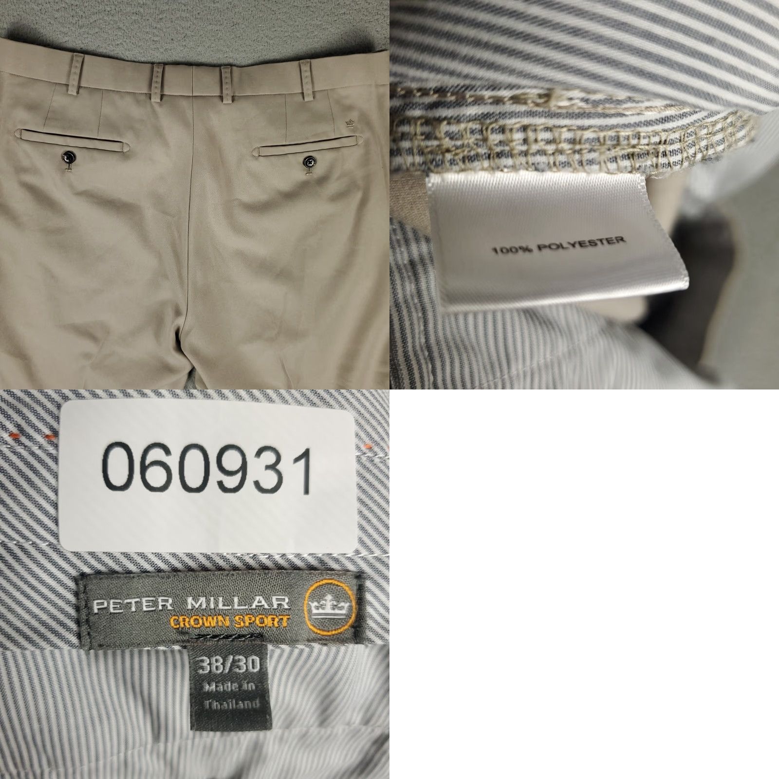 Peter Millar Peter Millar Pants Mens 38x27 Beige Chino Trousers 5-Pocket Slash Pocket Regular Straight Belge? Size US 38 / EU 54 - 8 Thumbnail