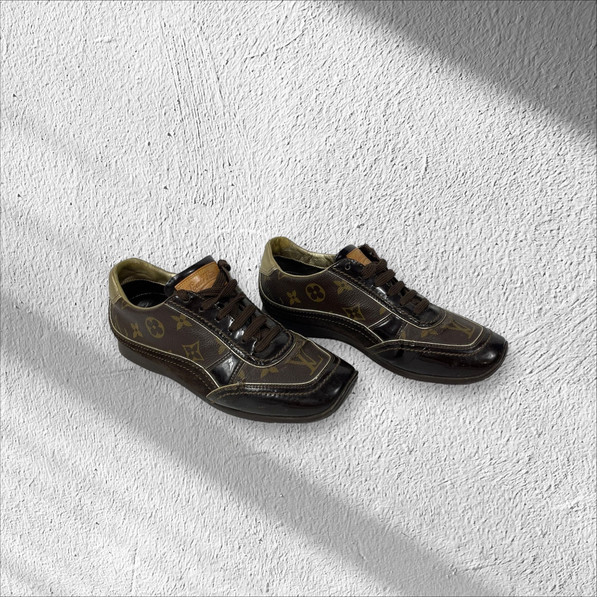 Vintage Louis Vuitton Monogram Loafers Sneakers Brown Size US 6 / IT 36 - 2 Thumbnail