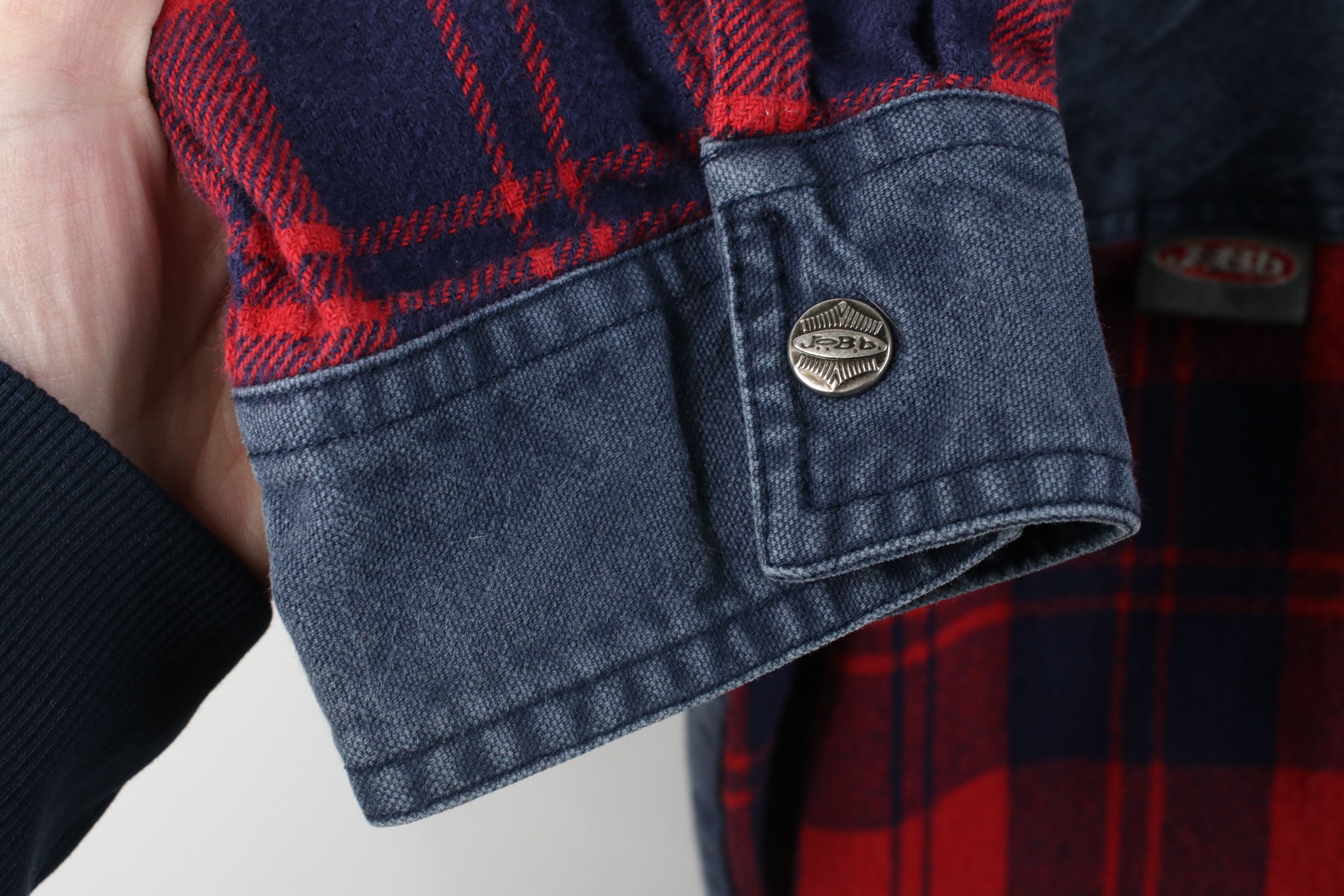 Vintage Vintage 90s Streetwear Big Pocket Flannel Button Shirt Plaid Size US XL / EU 56 / 4 - 7 Thumbnail