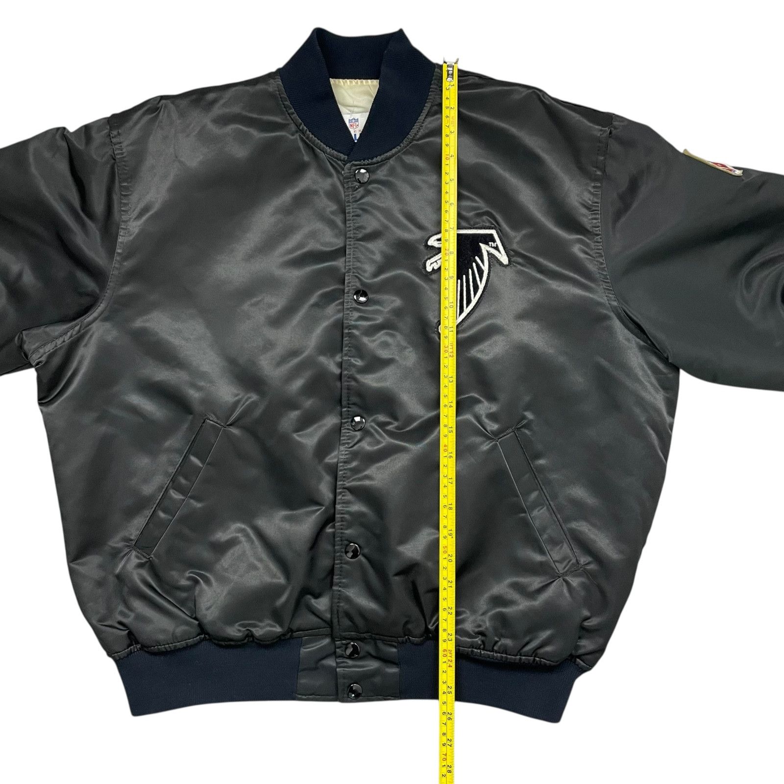 NFL VTG 90s ATLANTA FALCONS STARTER PRO LINE SATIN BOMBER JACKET Size US L / EU 52-54 / 3 - 7 Thumbnail