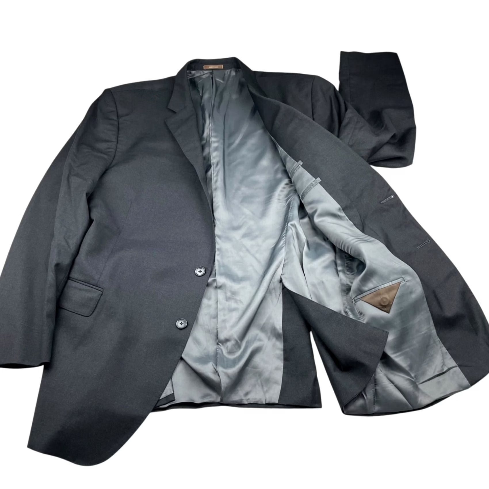 Peter Millar Peter Millar Men's Suit Gray 50L 36x30 100% Wool 2-Button Size 50R - 3 Thumbnail