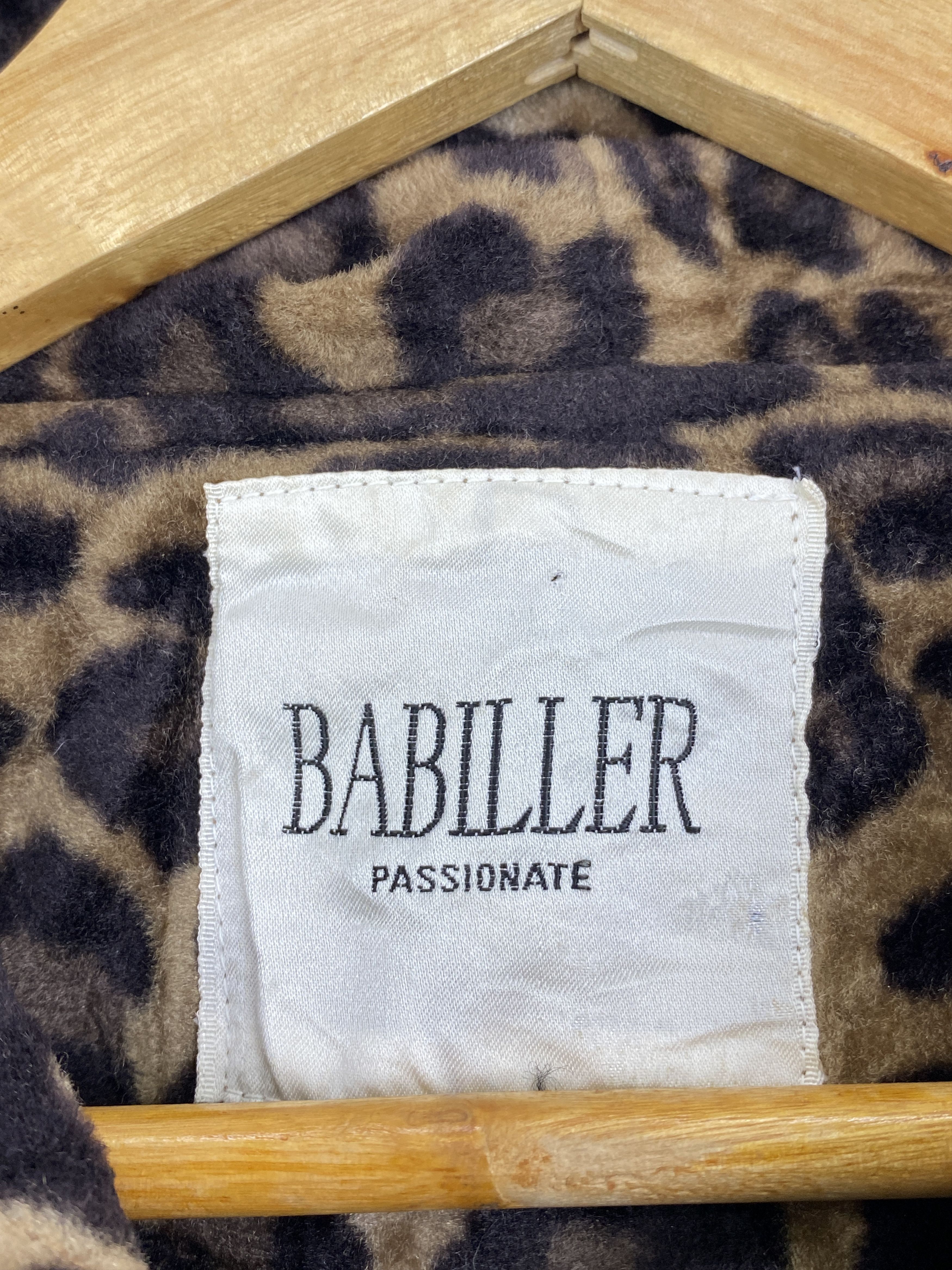 Japanese Brand Vtg Japanese Brand Leopard Print Hooded Wool Jacket JA0051 Size US S / EU 44-46 / 1 - 5 Thumbnail