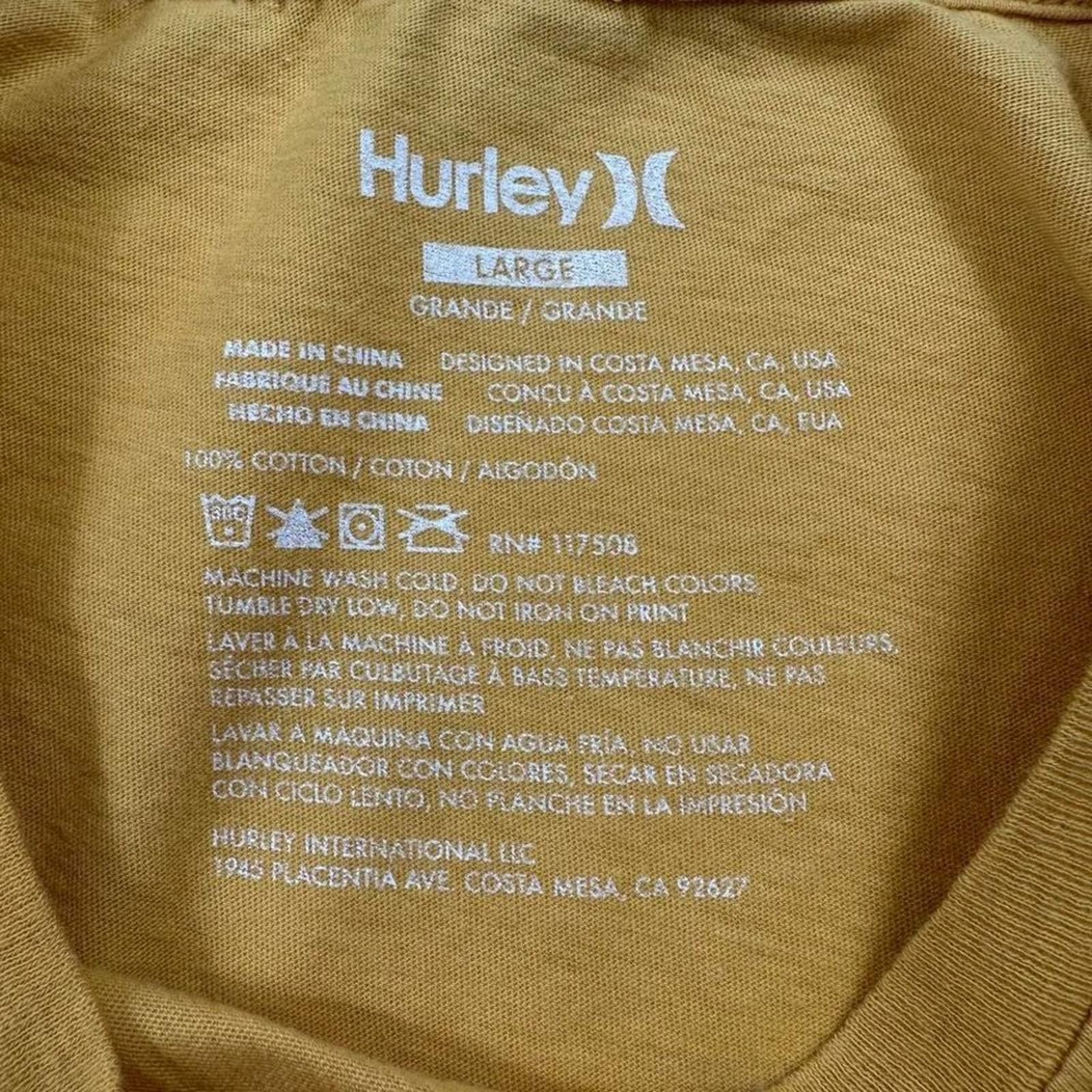 Hurley NWT Hurley Shirt Womens L Yellow Aloha Hawaii Surf Tee Size L / US 10 / IT 46 - 3 Thumbnail