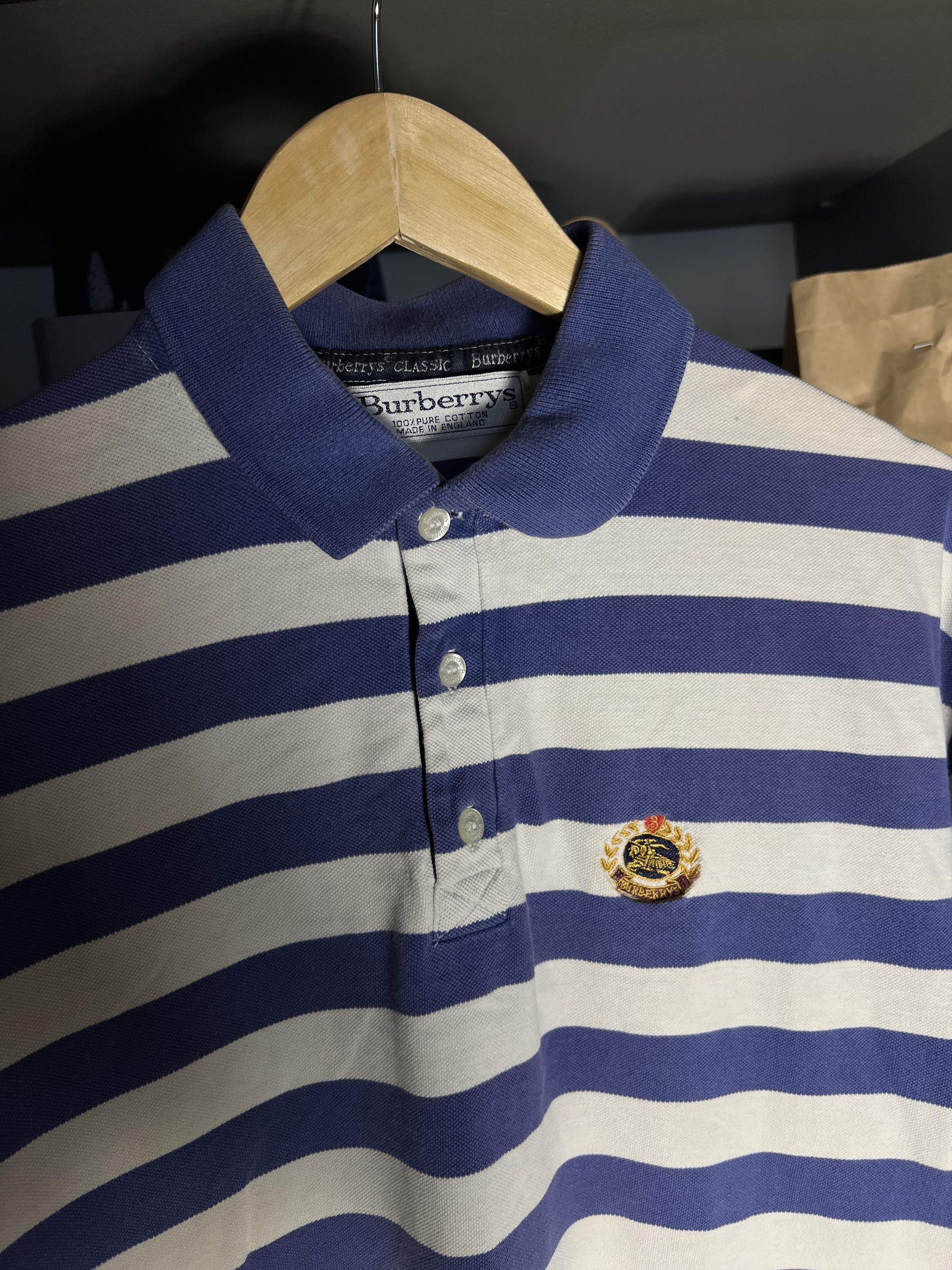 Burberry Vintage Burberry’s London England Classic Casual Polo 90s Size US XL / EU 56 / 4 - 2 Thumbnail