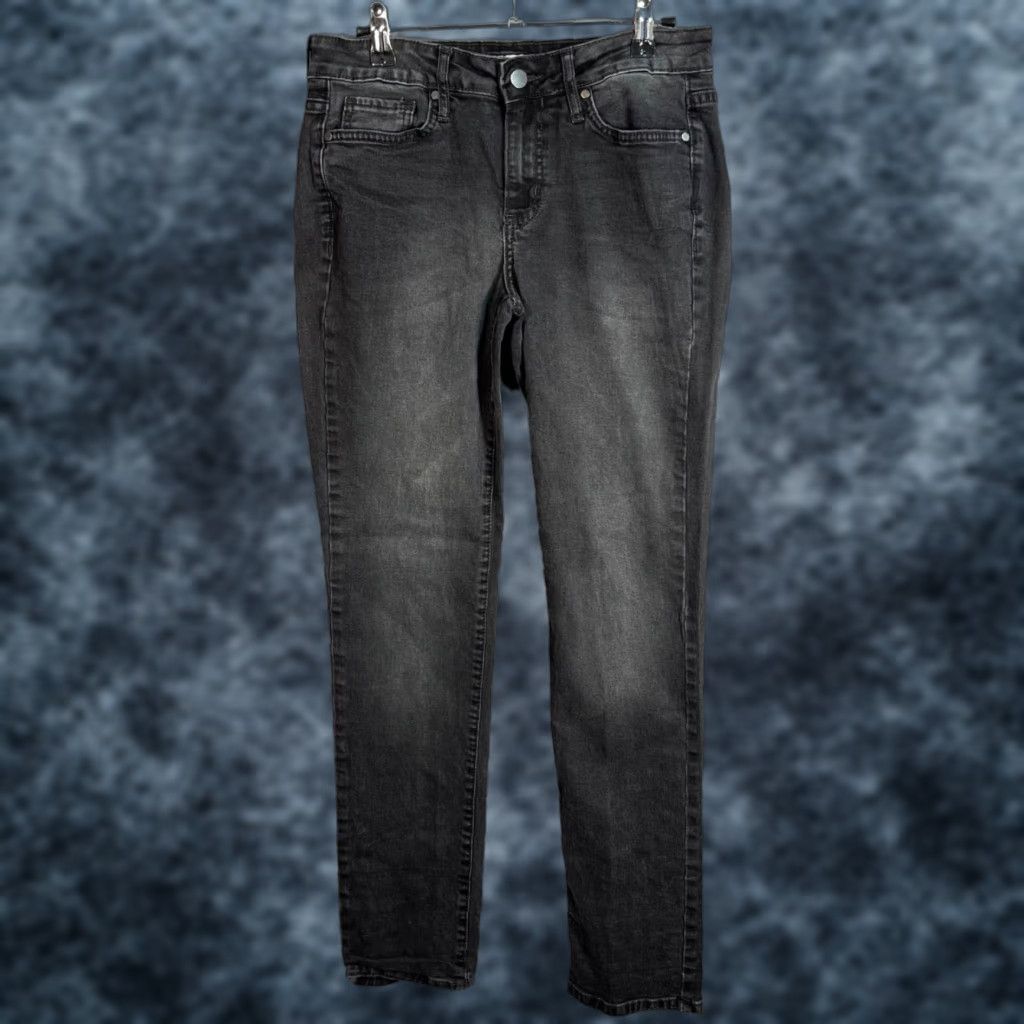 Calvin Klein VINTAGE Calvin Klein Jeans Womens Skinny Denim Pants - Black - Size 10 - 30in Inseam - Mid Rise - Ultimate Skinny - Regular - Womens Size 32" / US 10 / IT 46 - 1 Thumbnail