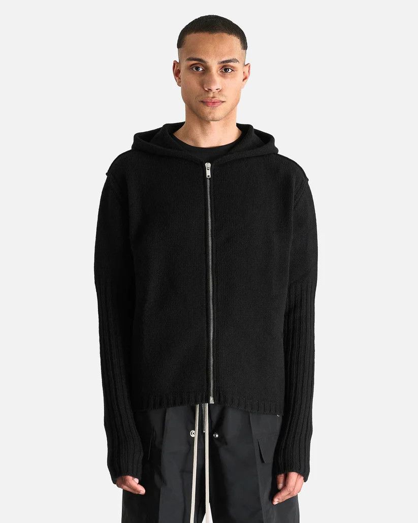 Rick Owens o1s1v1r1oon0825 Zip Hoodie in Black Size US XXL / EU 58 / 5 - 1 Thumbnail