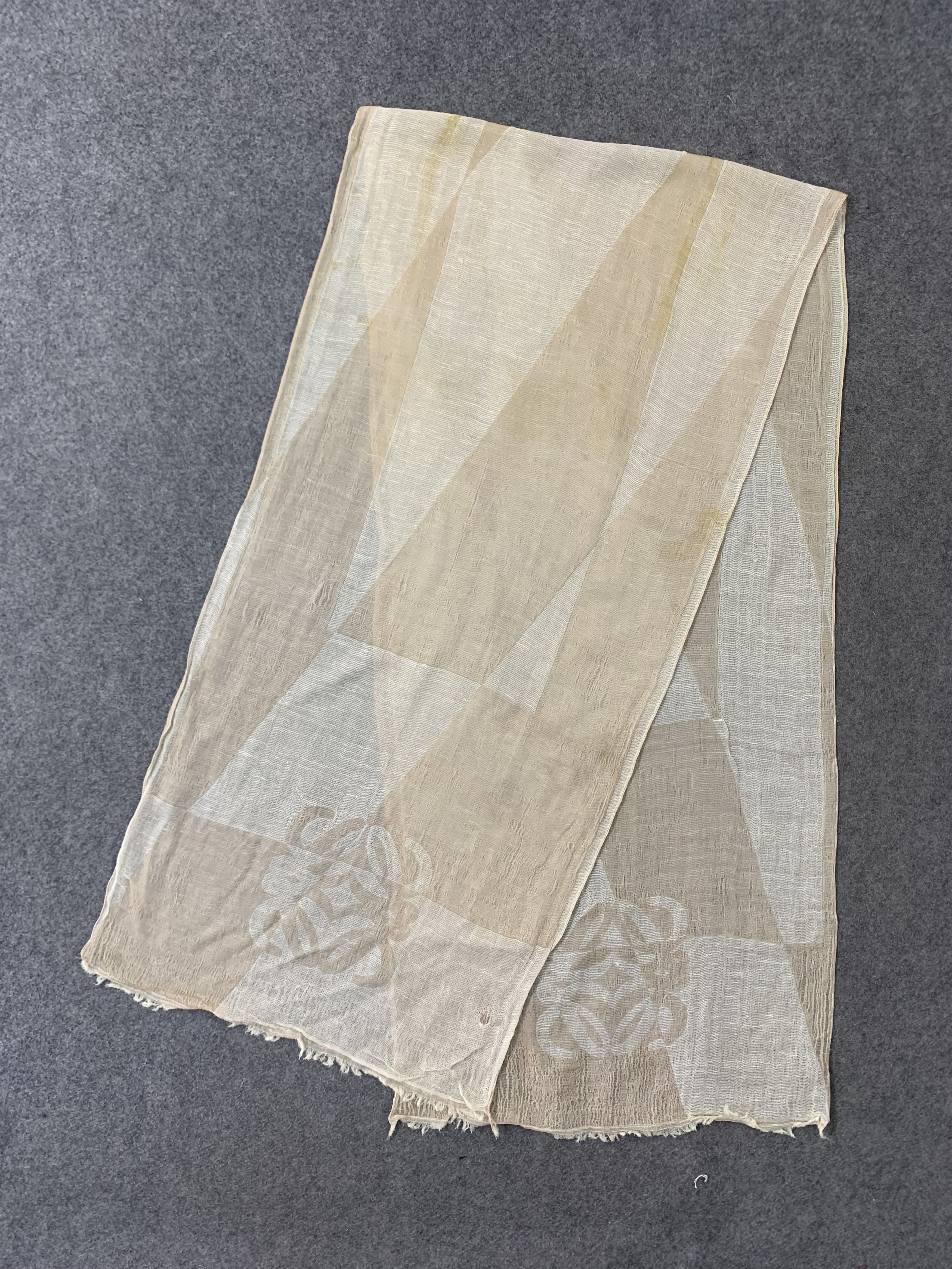 Loewe Loewe Scarf Silk Muffler Neck Wrap Stole BL9330 Size ONE SIZE - 4 Thumbnail