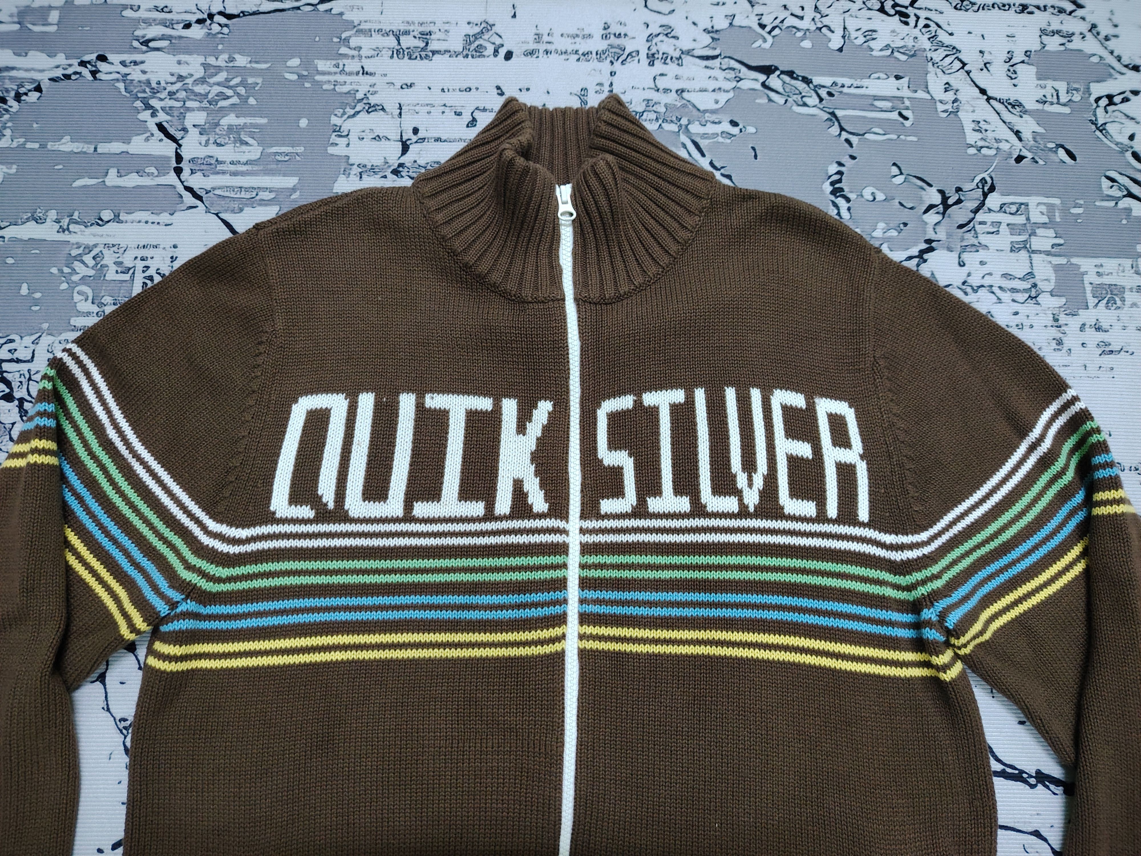 Quicksilver Quicksilver 2000’s Rainbow Stripes Knitted Zipper Sweater Size US L / EU 52-54 / 3 - 2 Thumbnail
