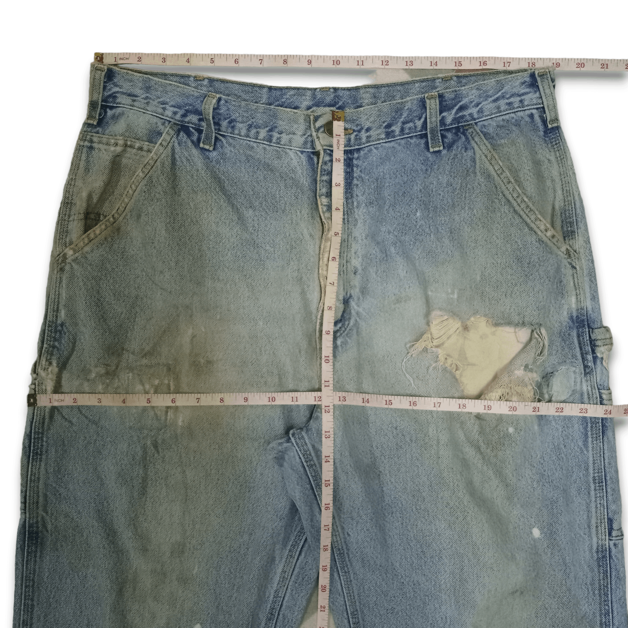 Carhartt Vintage Carhartt Distressed Baggy Carpenter Jeans 38x32 Size US 38 / EU 54 - 9 Thumbnail