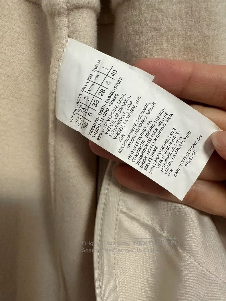 Other Max Mara Round Neck Coat - Beige Size S / US 4 / IT 40 - 3 Thumbnail