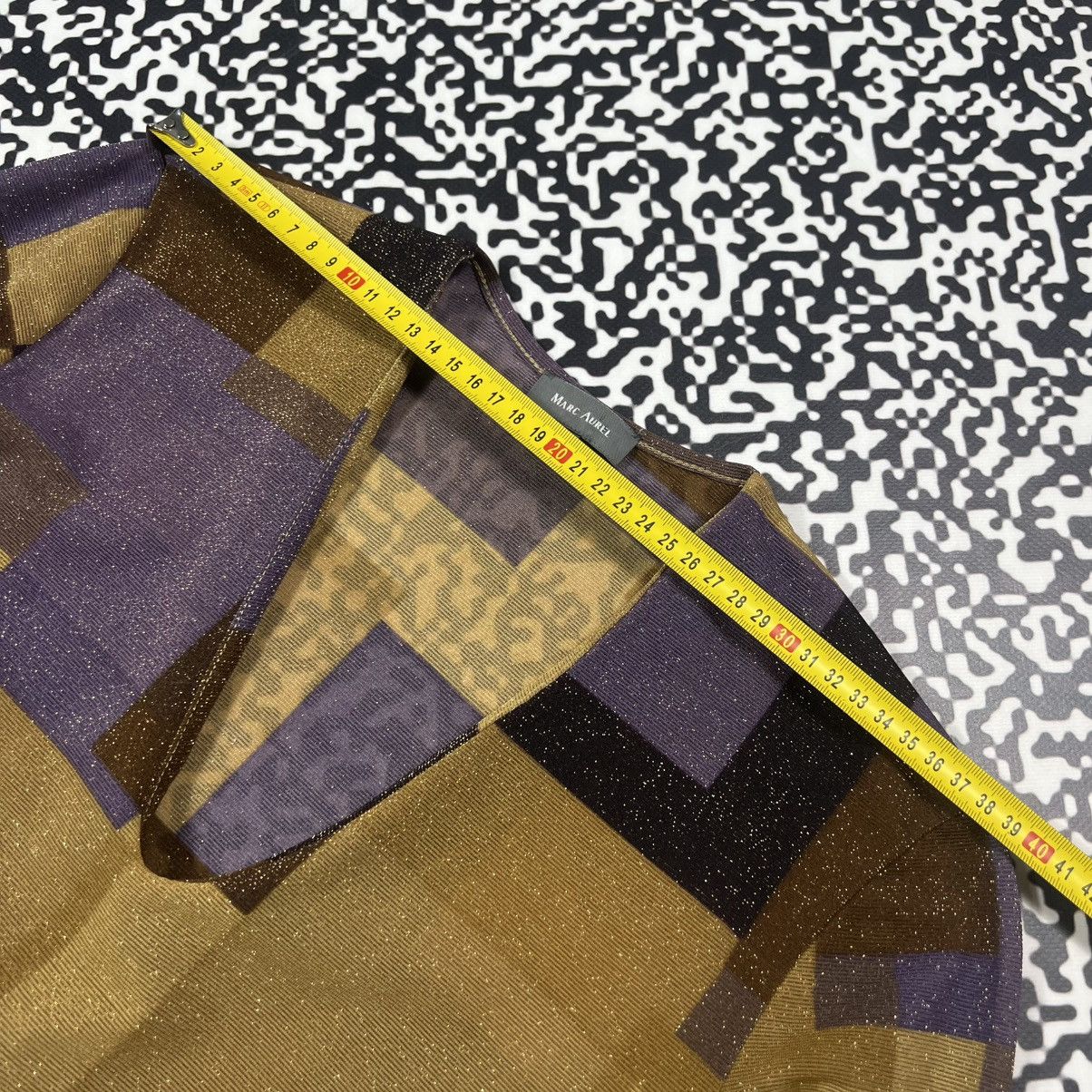 Japanese Brand Vintage Y2K Marc Aurel Checked Mesh Japanese Longsleeve Size S / US 4 / IT 40 - 15 Thumbnail