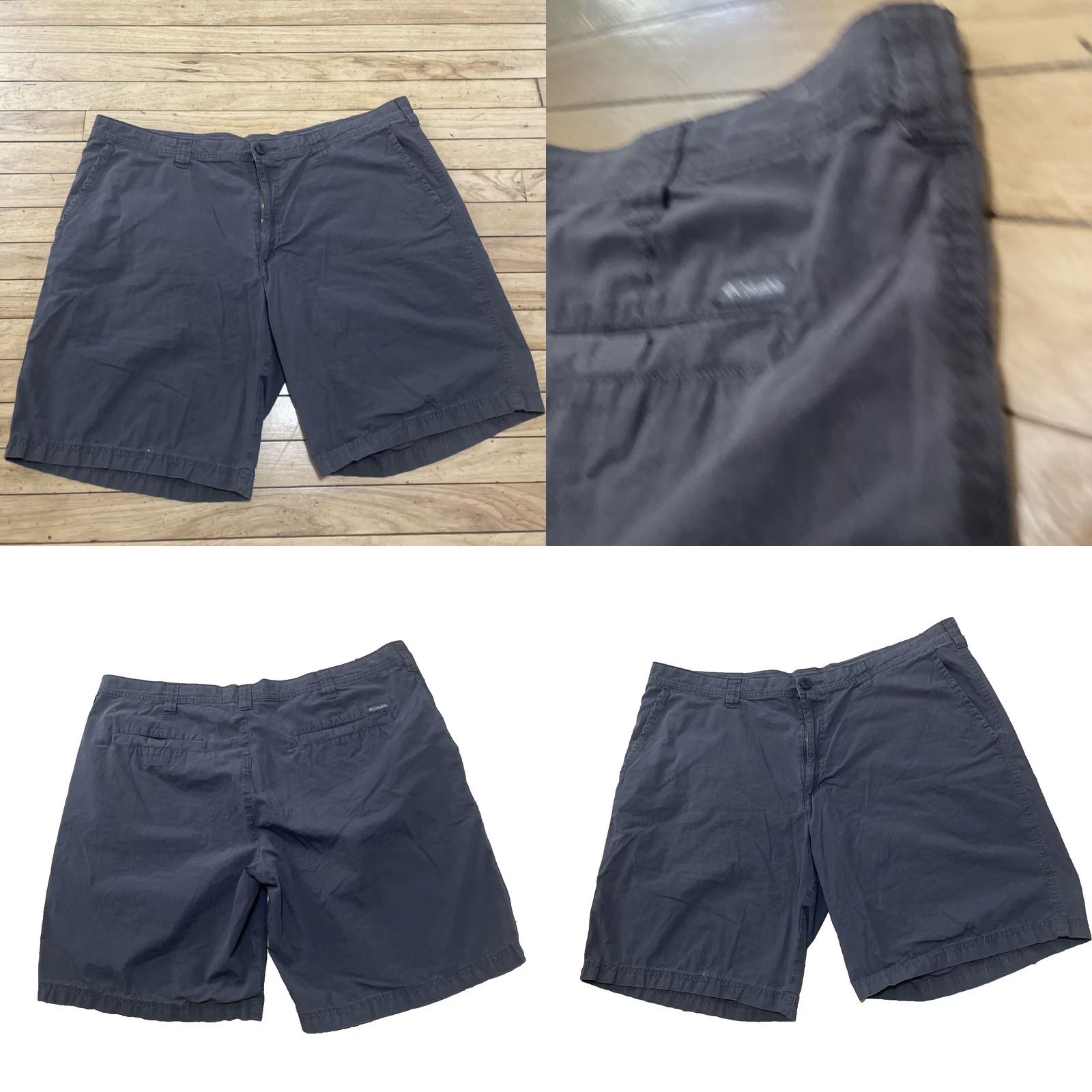 Vintage Columbia Shorts Men 40W 10L Grey Outdoor Active Cotton Chino Flat Front 40x10 QA Size US 40 / EU 56 - 10 Thumbnail