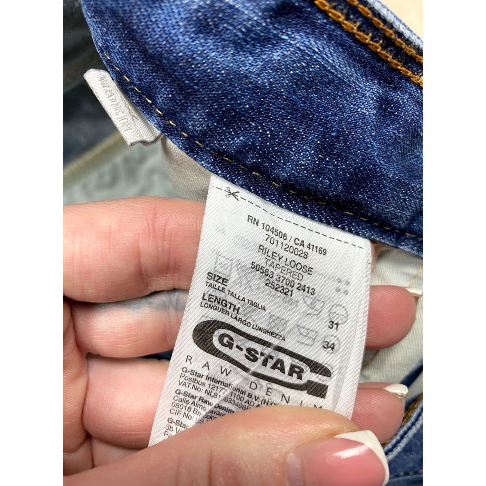 G-Star G Star Arc Riley Denim Jeans 31 Men's Loose Tapered Blue 34 Inseam Regular Waist 31 Collection Denim Pants Vintage: No Size US 31 - 5 Thumbnail