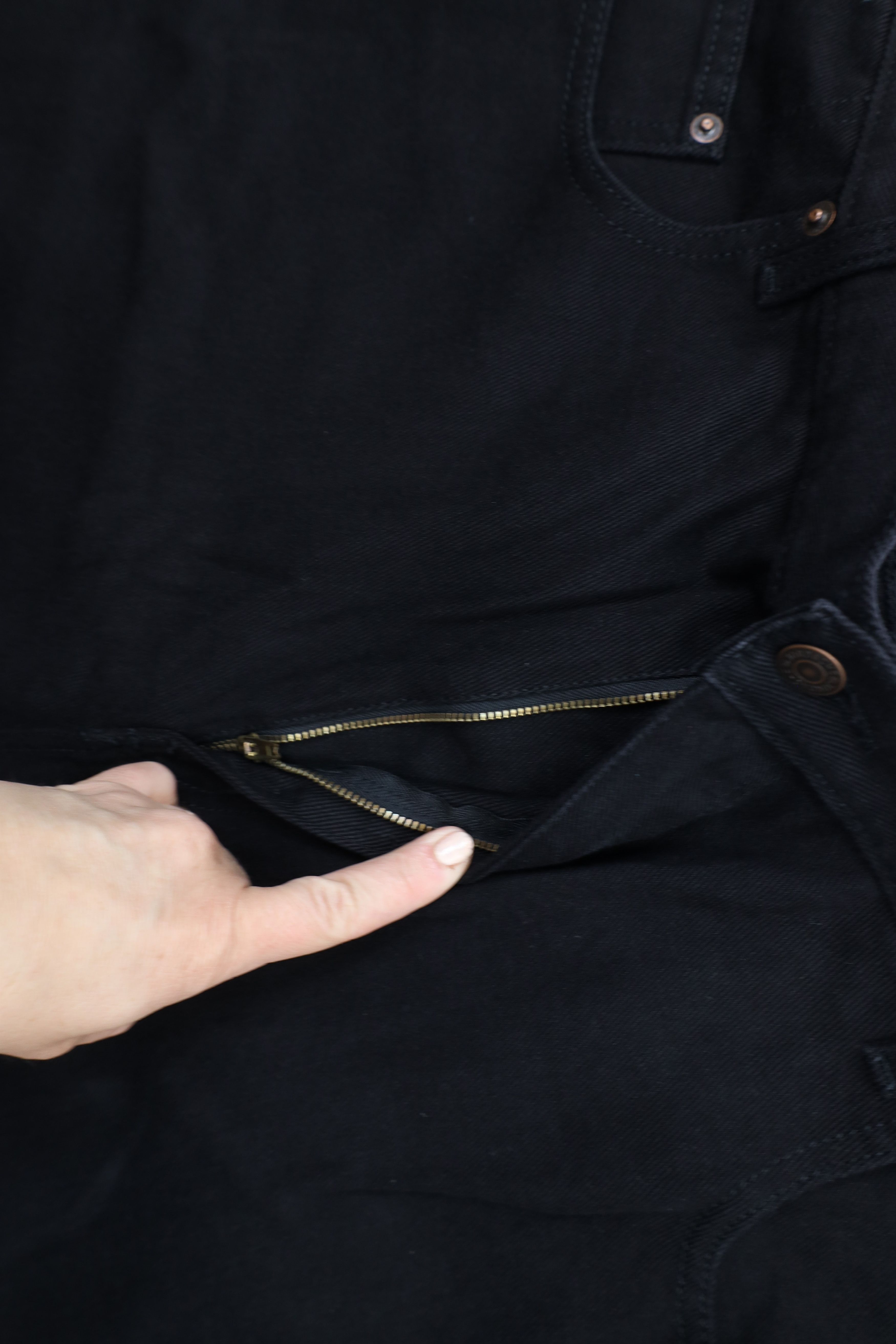Vintage Deadstock Vintage 90s Streetwear Fit Denim Shorts Black Size US 40 / EU 56 - 6 Thumbnail
