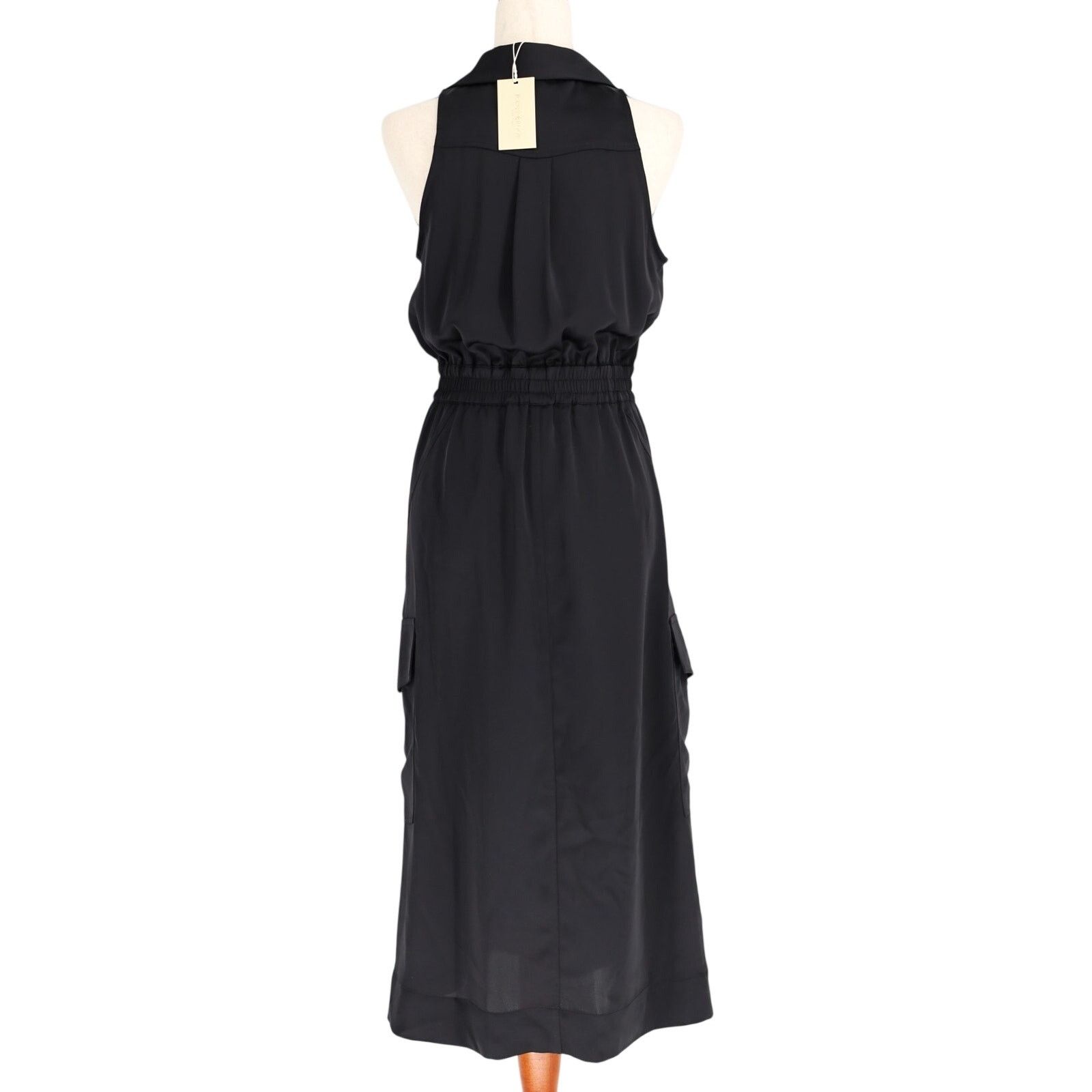 Ramy Brook Ramy Brook Women Black Nikia Drape V-neck Midi Dress Size M Size M / US 6-8 / IT 42-44 - 8 Thumbnail