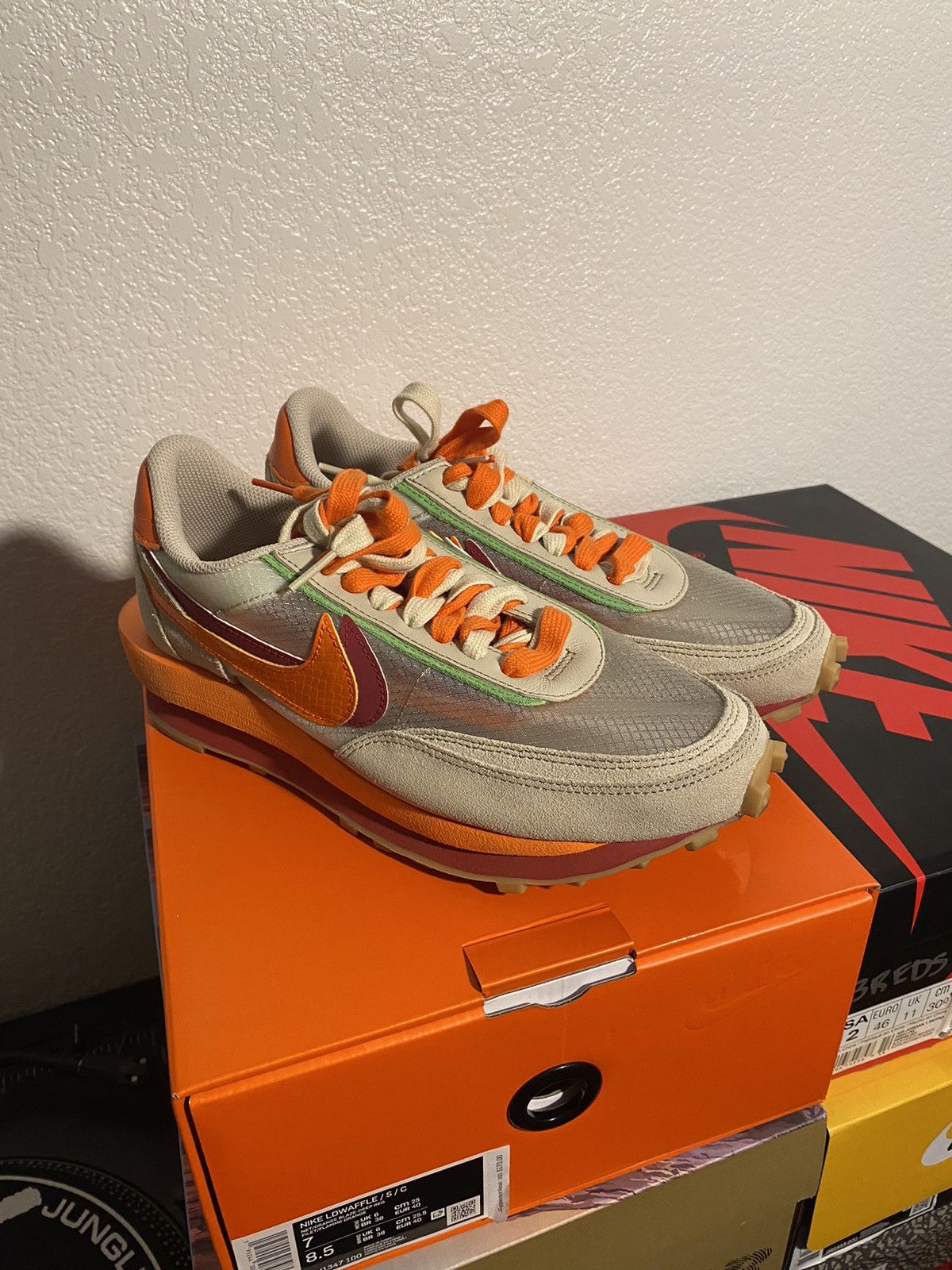 image of Clot X Nike Ld Waffle Shoes in Beige, Men's (Size 7)