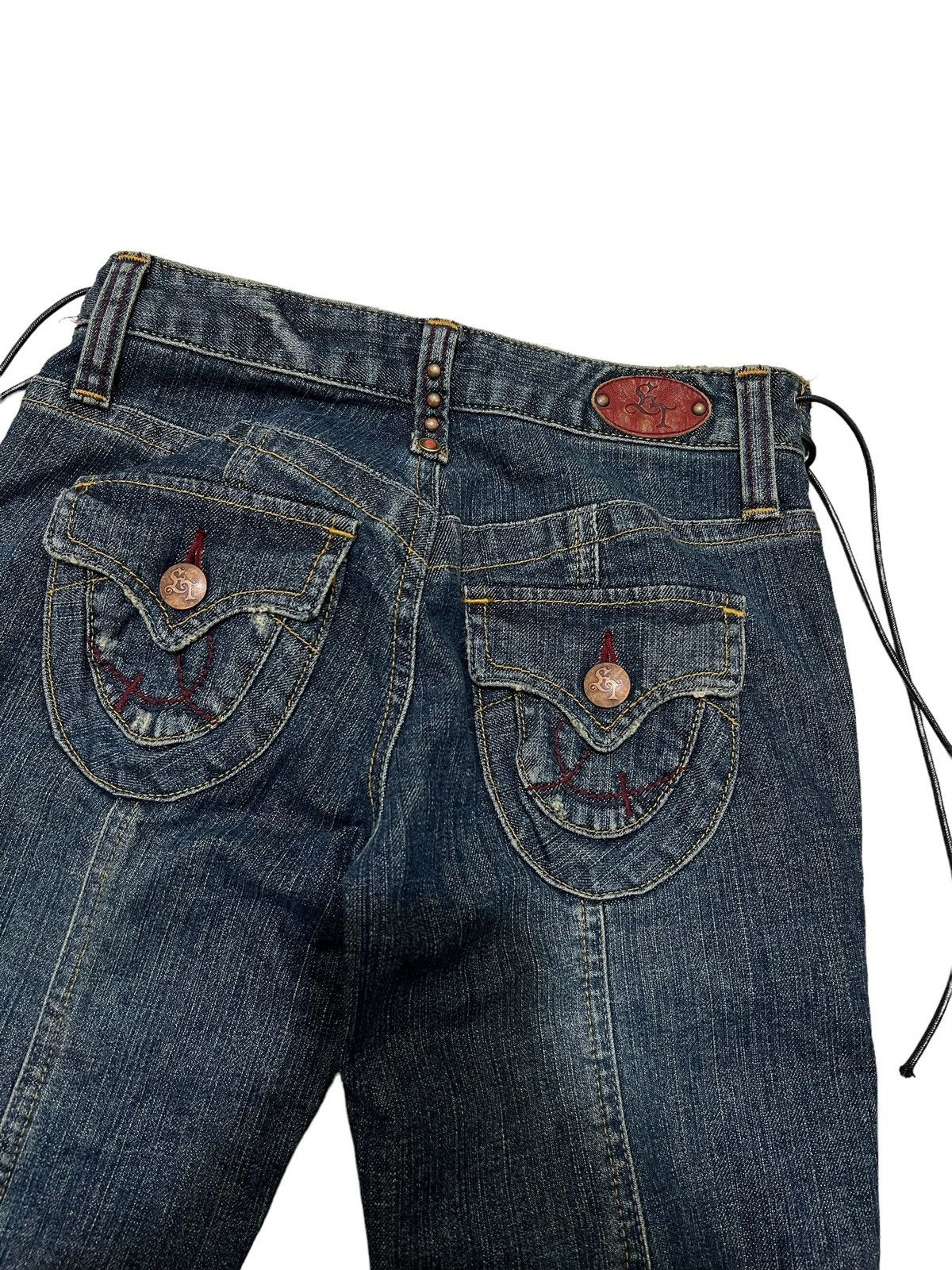 If Six Was Nine × Japanese Brand × Le Grande Bleu (L.G.B.) Blueways 6 pocket laces up flared denim pants Size US 26 / EU 42 - 7 Thumbnail