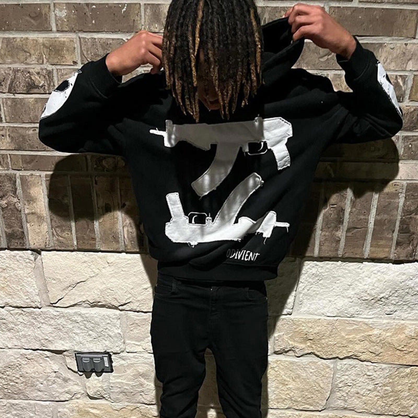 Other Rifle-Flame Graphic Gothic Pullover Hoodie Size US M / EU 48-50 / 2 - 2 Thumbnail