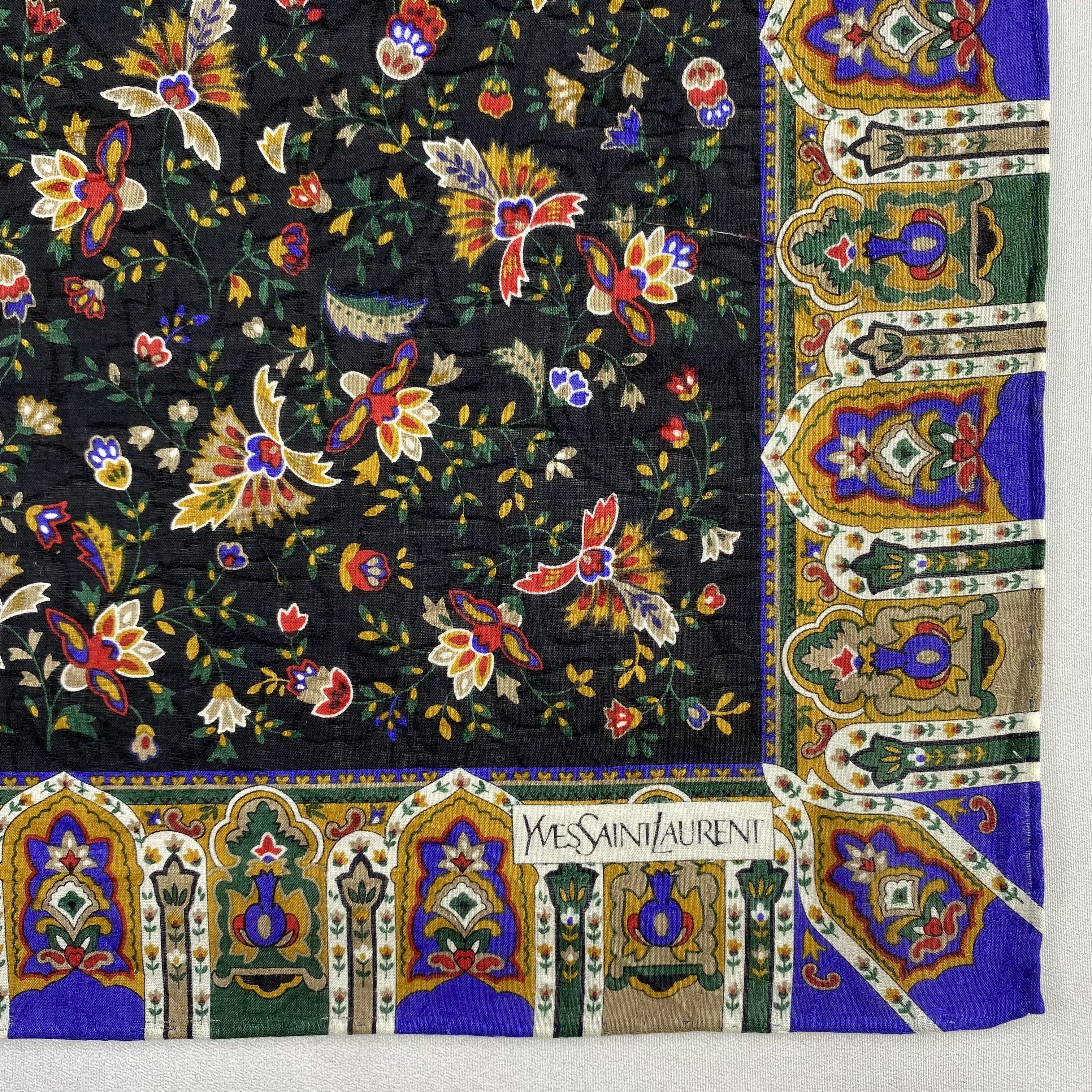 Vintage Yves Saint Laurent Bandana/ Handkerchief / Neckerchief-P1655 Size ONE SIZE - 3 Thumbnail