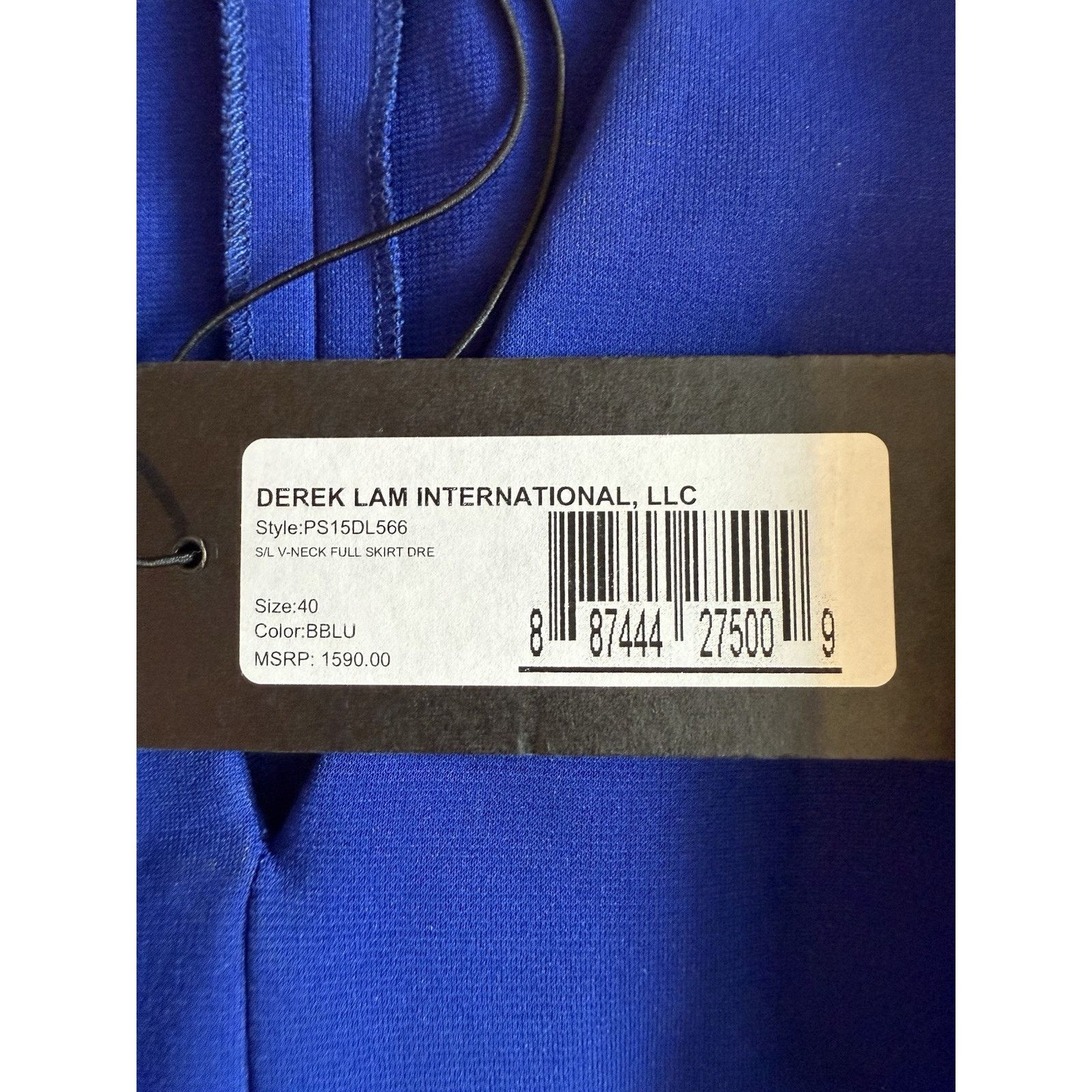Other Derek Lam Womens Royal Blue V Neck Dress Size 4 NWT Size S / US 4 / IT 40 - 4 Thumbnail