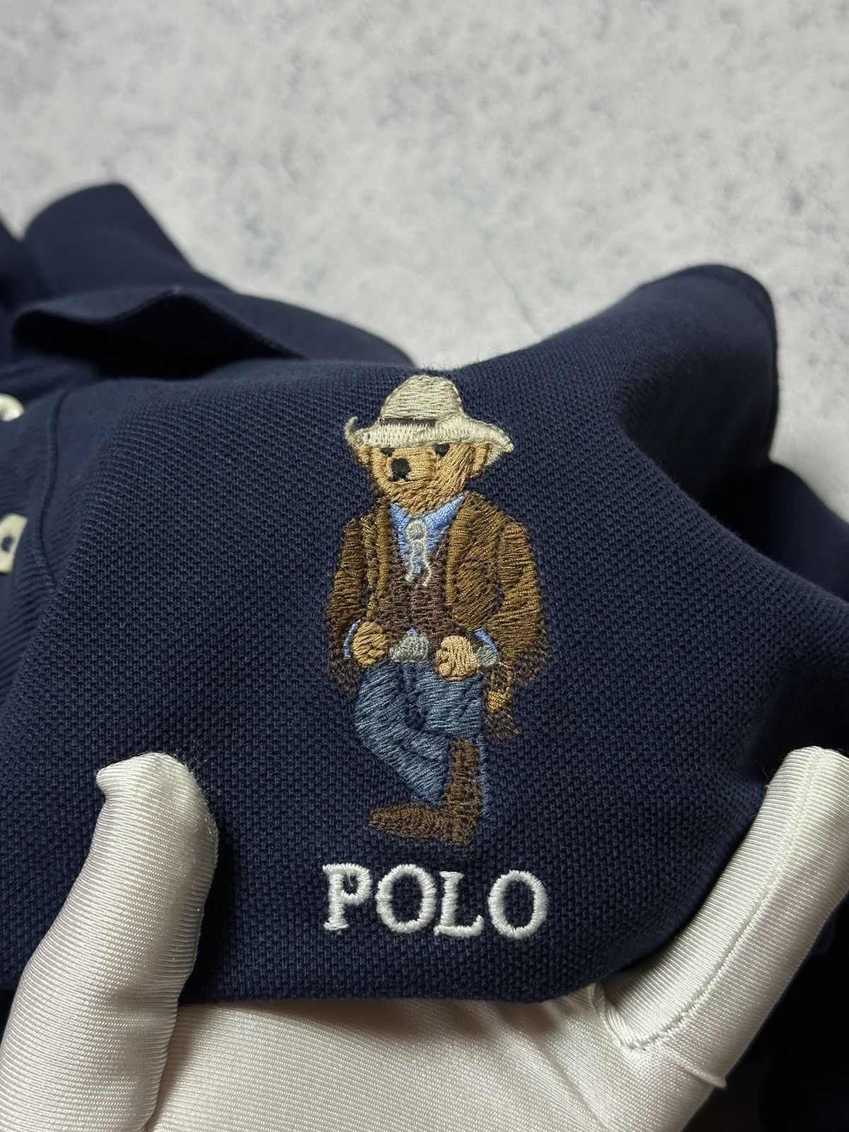 Denim & Supply Ralph Lauren Polo Ralph Lauren Denim & Supply Cowboy Bear Polo Shirt Size US L / EU 52-54 / 3 - 5 Thumbnail
