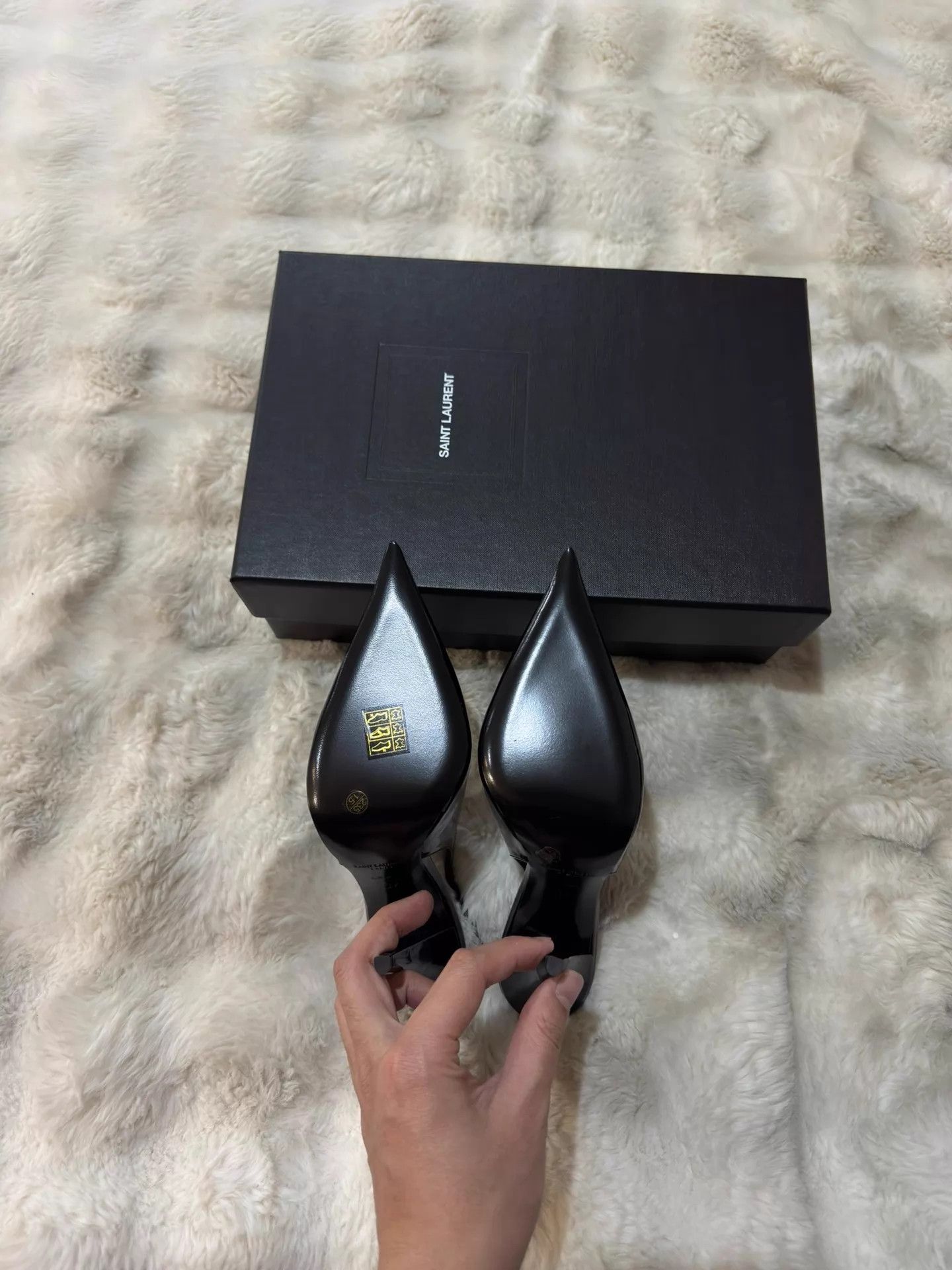 Saint Laurent Paris Saint Laurent YSL Rhinestone Patent Pointed Heels37 Size US 6.5 / IT 36.5 - 7 Thumbnail