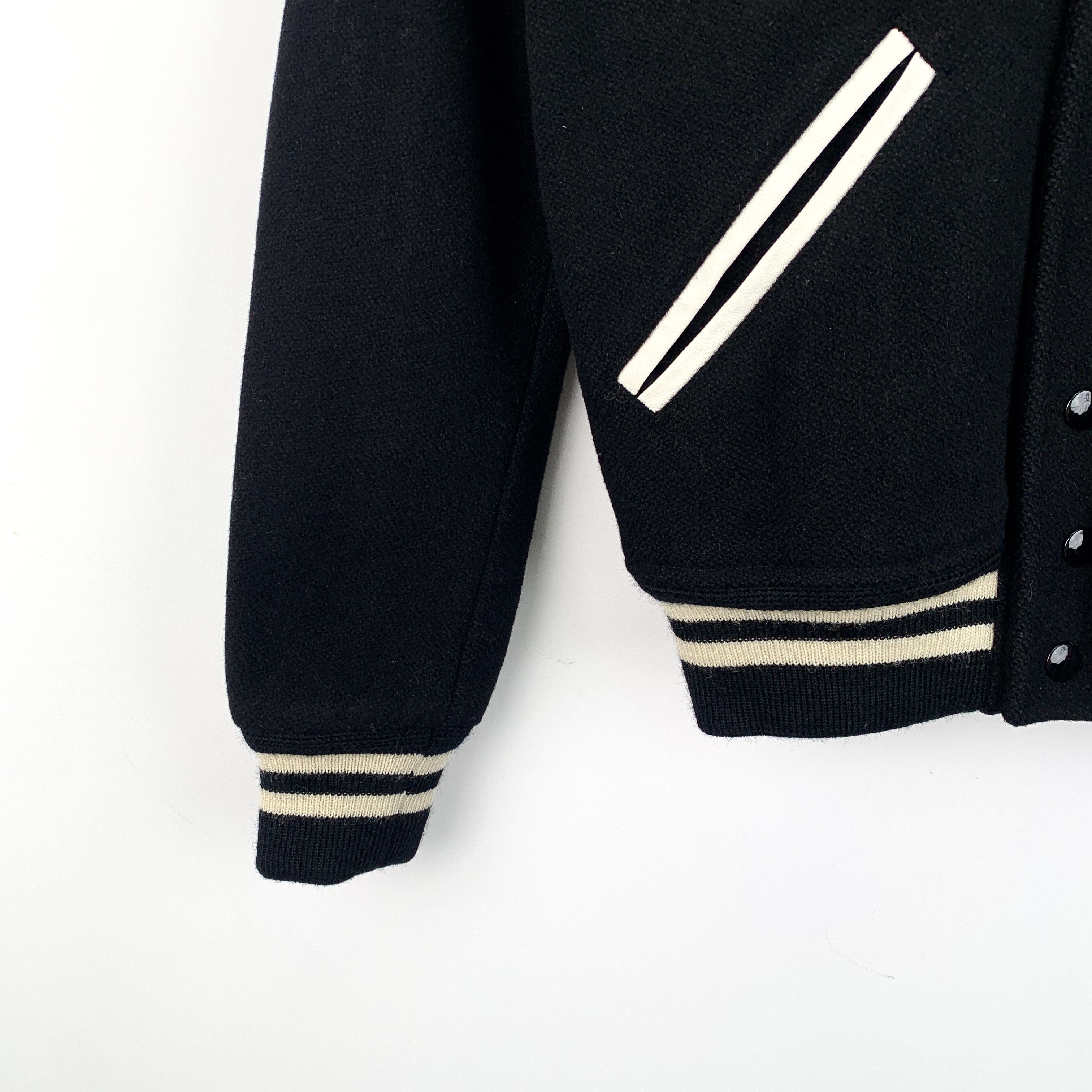Saint Laurent Paris Saint Laurent Striped Baseball Jacket (Size 150/76Y) Size US XXS / EU 40 - 5 Thumbnail