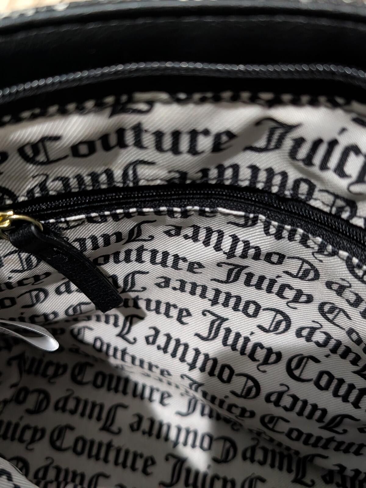 Juicy Couture Jeans Juicy Couture Black Logo Print Mini Satchel - Black/Gray Size ONE SIZE - 6 Thumbnail