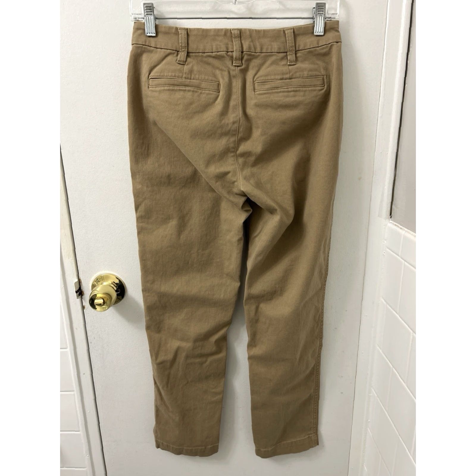 J.Crew VINTAGE? No — J. Crew Pants Womens 00 28x27 Tan Khaki High Rise Girlfriend Chino YKK Size 24" / US 00 / IT 34 - 6 Thumbnail