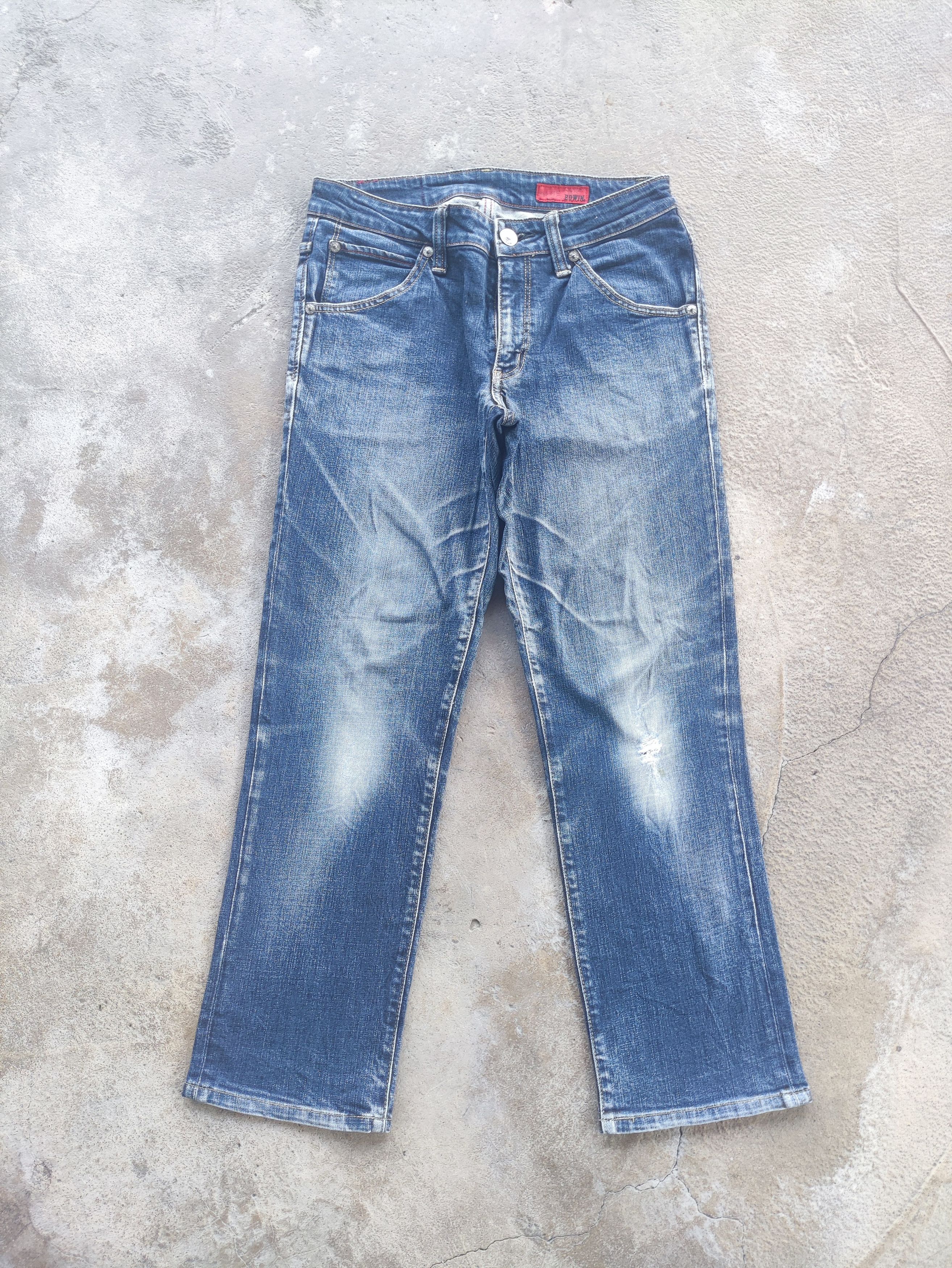 Edwin Vintage Edwin Brand Ripped Faded Denim Pants Size US 31 - 1 Thumbnail