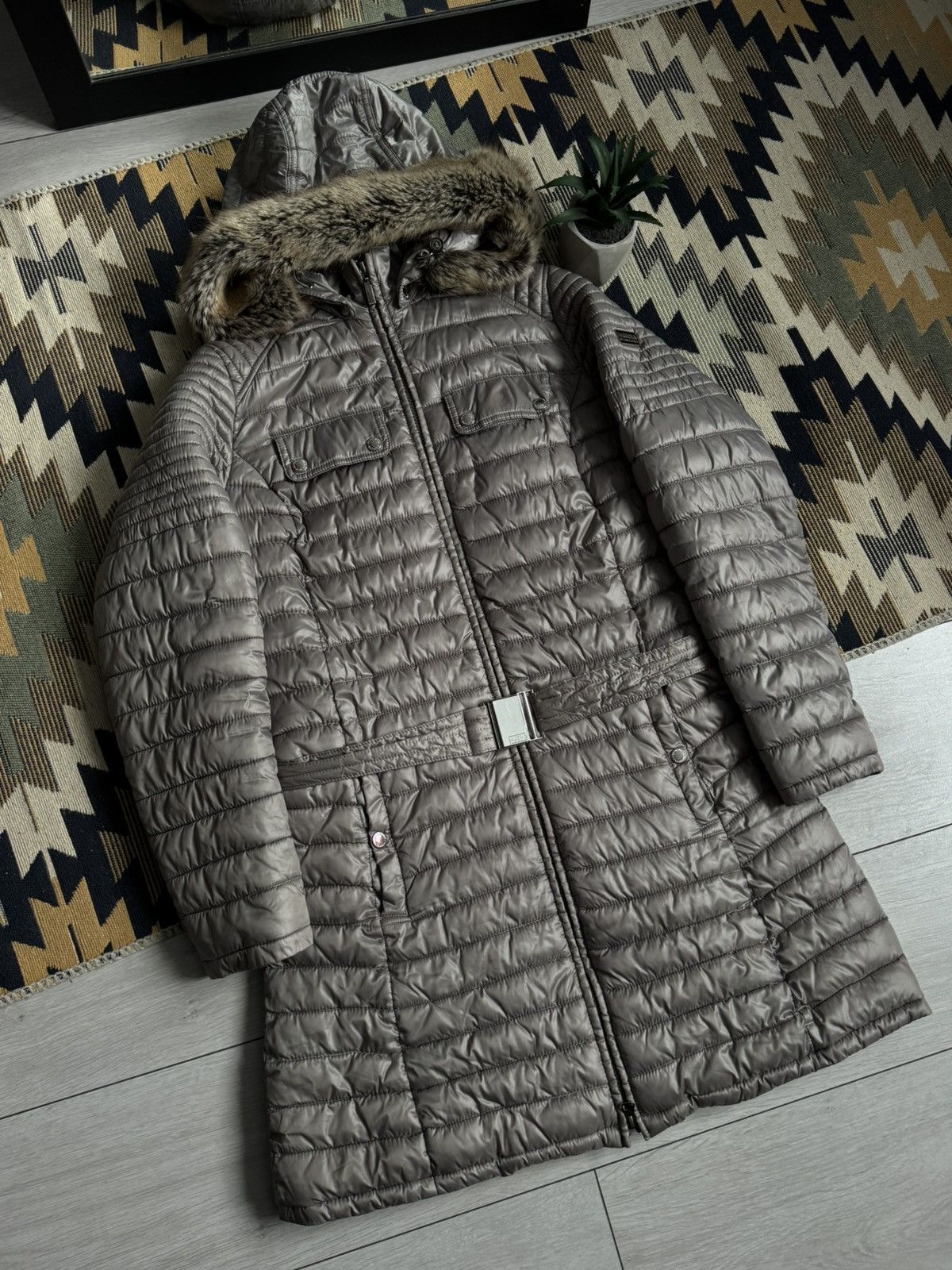 Barbour Barbour International Baffle Quilt Fur Hood Women’s Jacket Size M / US 6-8 / IT 42-44 - 2 Thumbnail