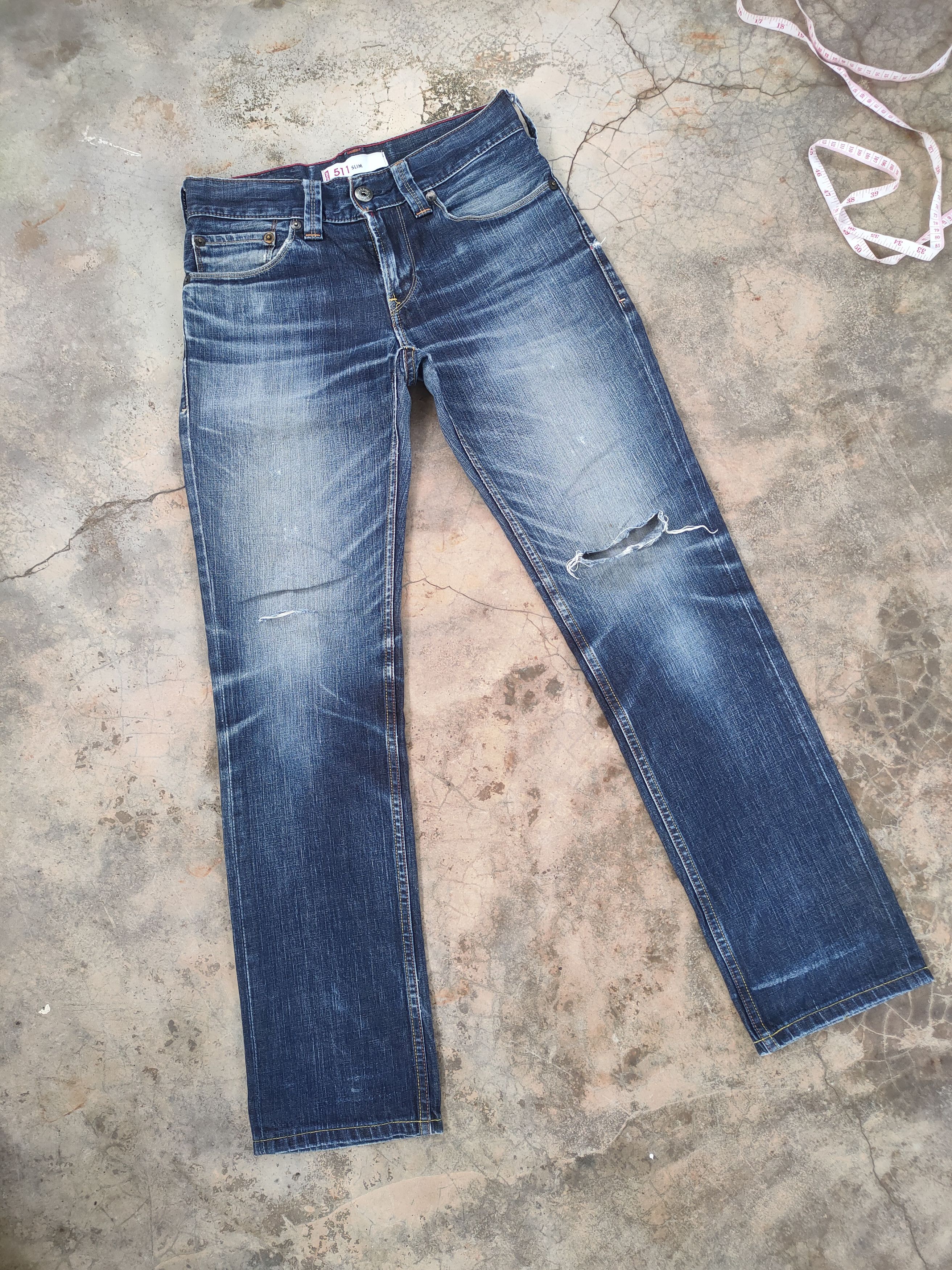 Levi's Vintage Clothing W30 LEVI'S 511 FADED DISTRESSED JEANS DENIM PANTS Size US 30 / EU 46 - 1 Thumbnail