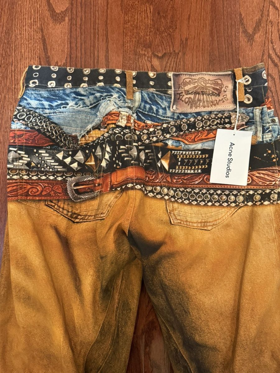 Acne Studios Acne Studio Trompe Orange Stacked Belt Jeans Size US 36 / EU 52 - 11 Thumbnail