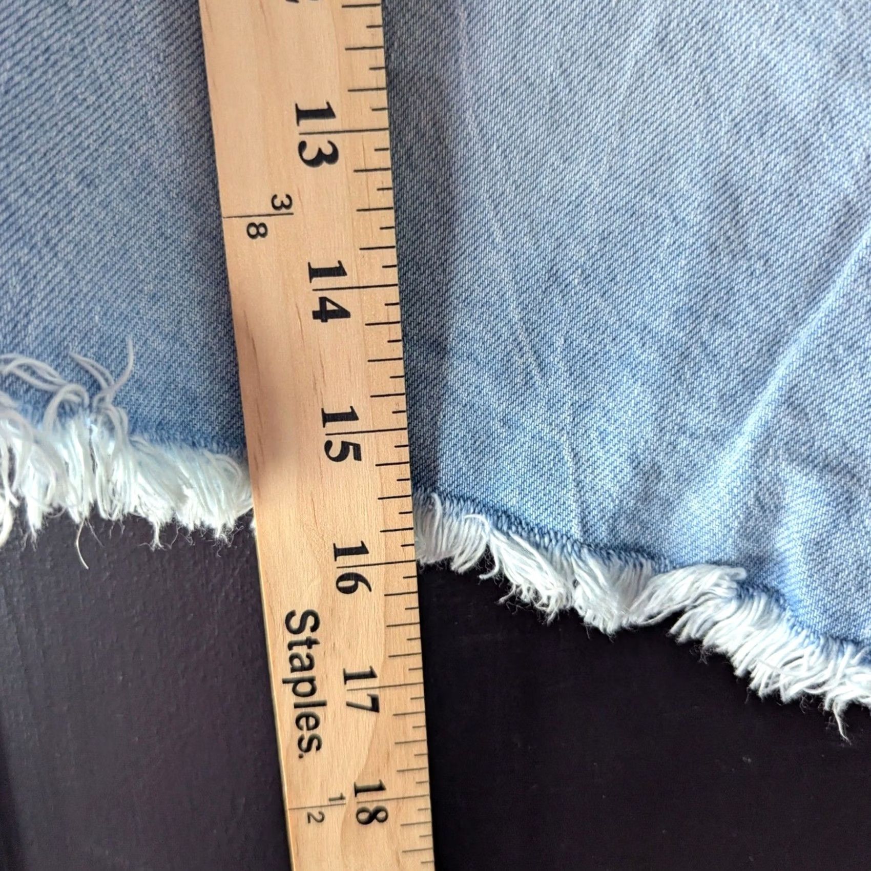 Loft LOFT Denim Cut-Off Shorts Light Wash Distressed Frayed Hem High Rise Sz 16 33 Denim Shorts Women Size 24" / US 00 / IT 34 - 6 Thumbnail