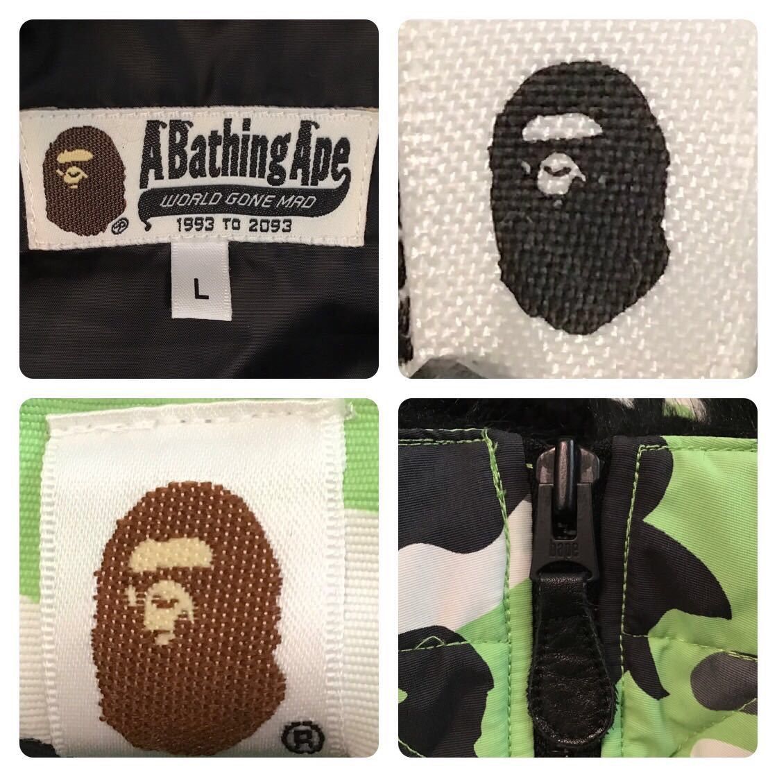 Bape BAPE Fur Down Jacket Warm up camo green a bathing ape Size US L / EU 52-54 / 3 - 8 Thumbnail