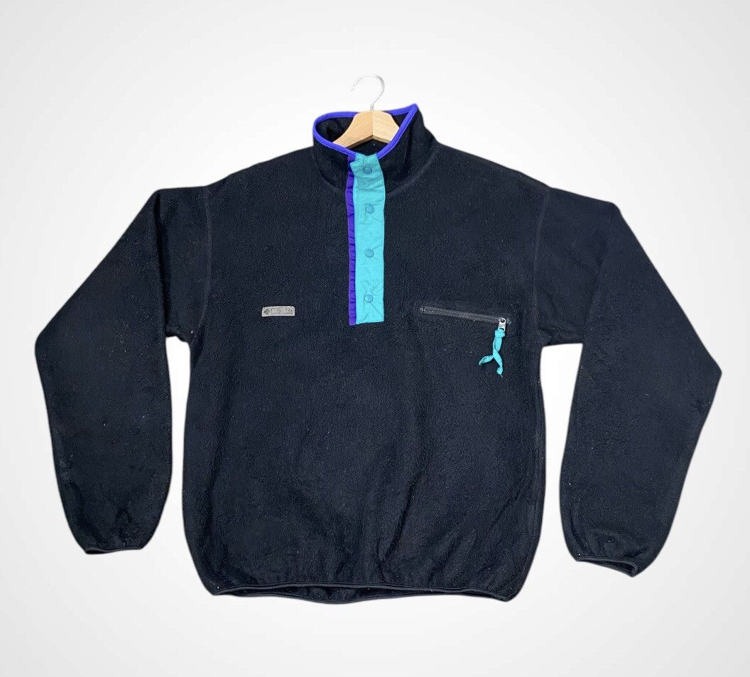Columbia × Vintage A12 Rare - Vintage Columbia Half Buttons Fleece Size US L / EU 52-54 / 3 - 3 Thumbnail