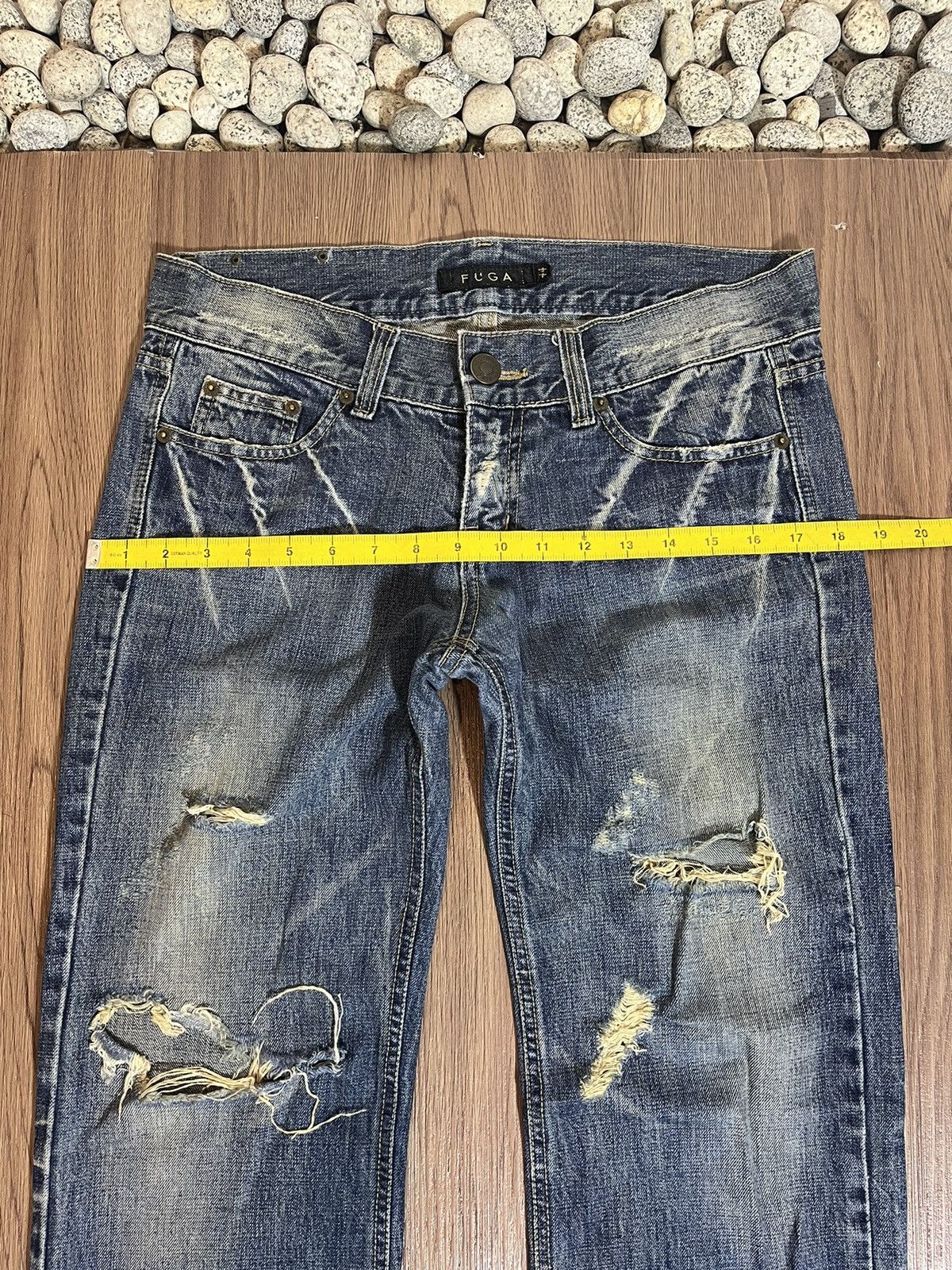 GOSTAR DE FUGA FUGA japan distressed clawmark lightning wash denim Size US 33 - 14 Thumbnail