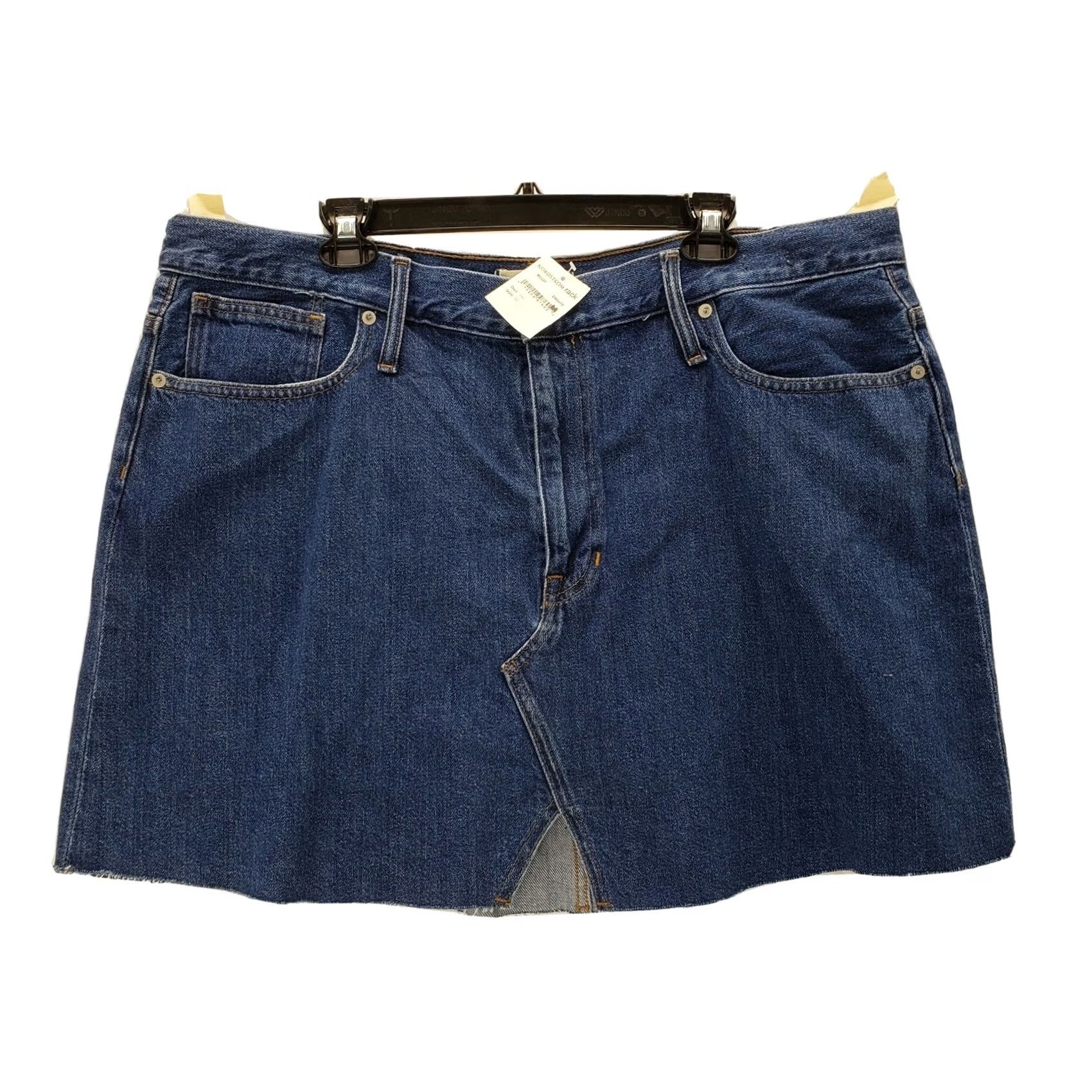 Madewell Madewell Denim Skirt A-Line Women's Blue 35" Regular Short Waist 21" Length 18" Buttoned Lined Vintage No - Casual Classic 100% Cotton SJ Size 24" / US 00 / IT 34 - 3 Thumbnail