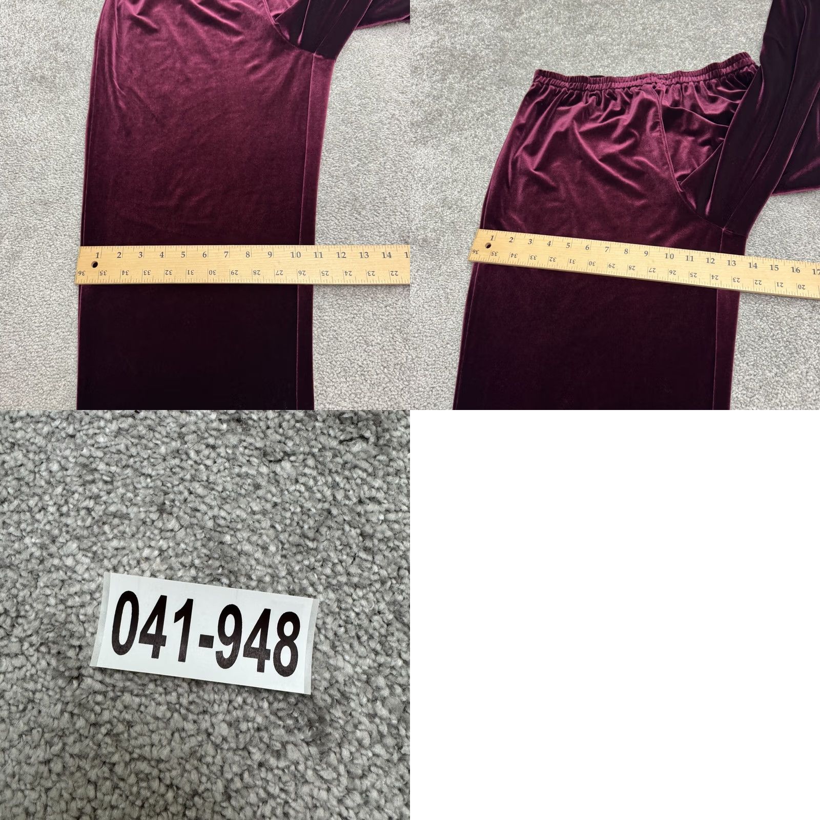 Coldwater Creek Coldwater Creek Velvet Lounge Pants Womens XL Burgundy Red Soft Casual Pants Size 40" / US 18 - 9 Thumbnail