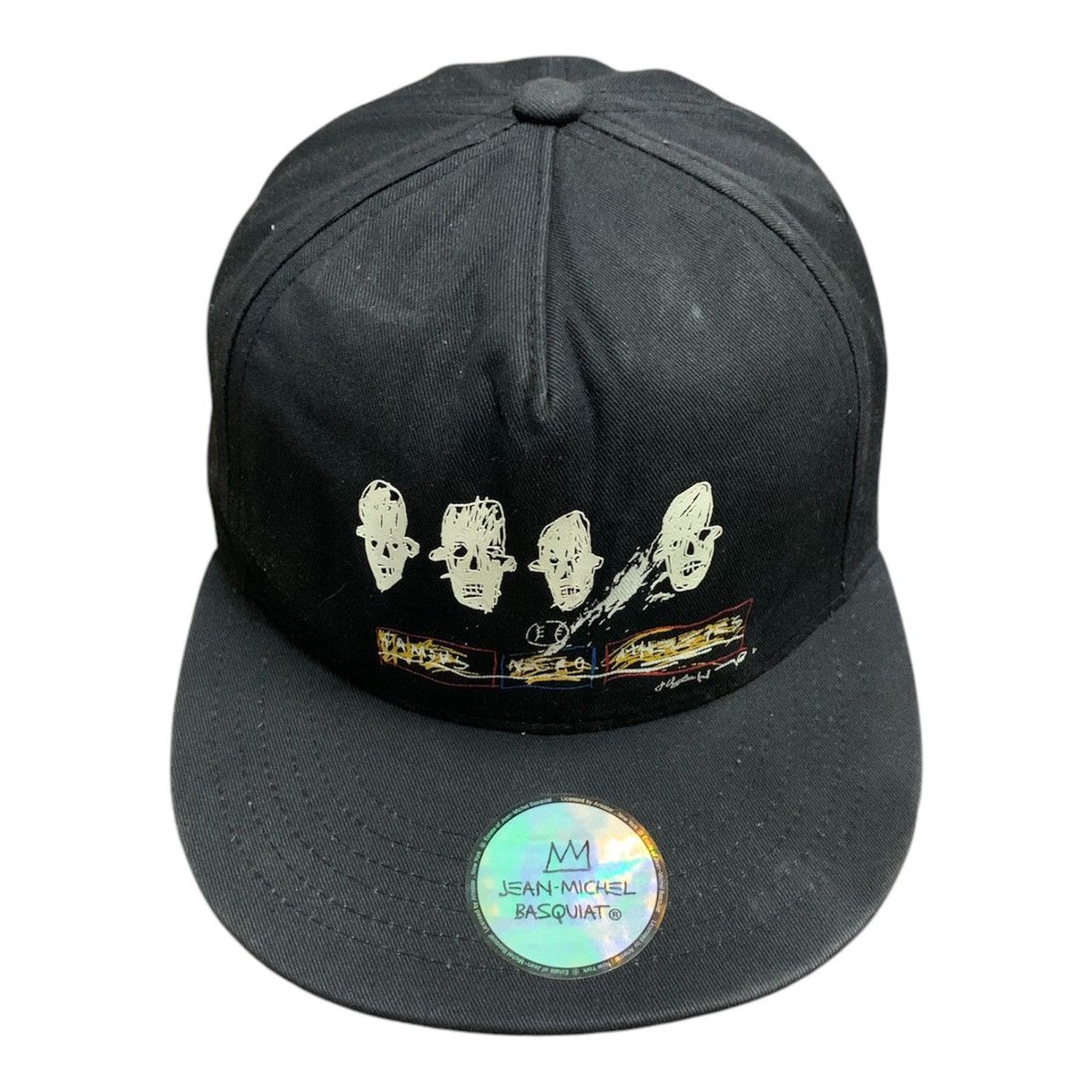 Jean-Michel Basquiat × Vintage Vintage Jean Michel Basquait Art Design Trucker Hat Cap Size ONE SIZE - 1 Thumbnail