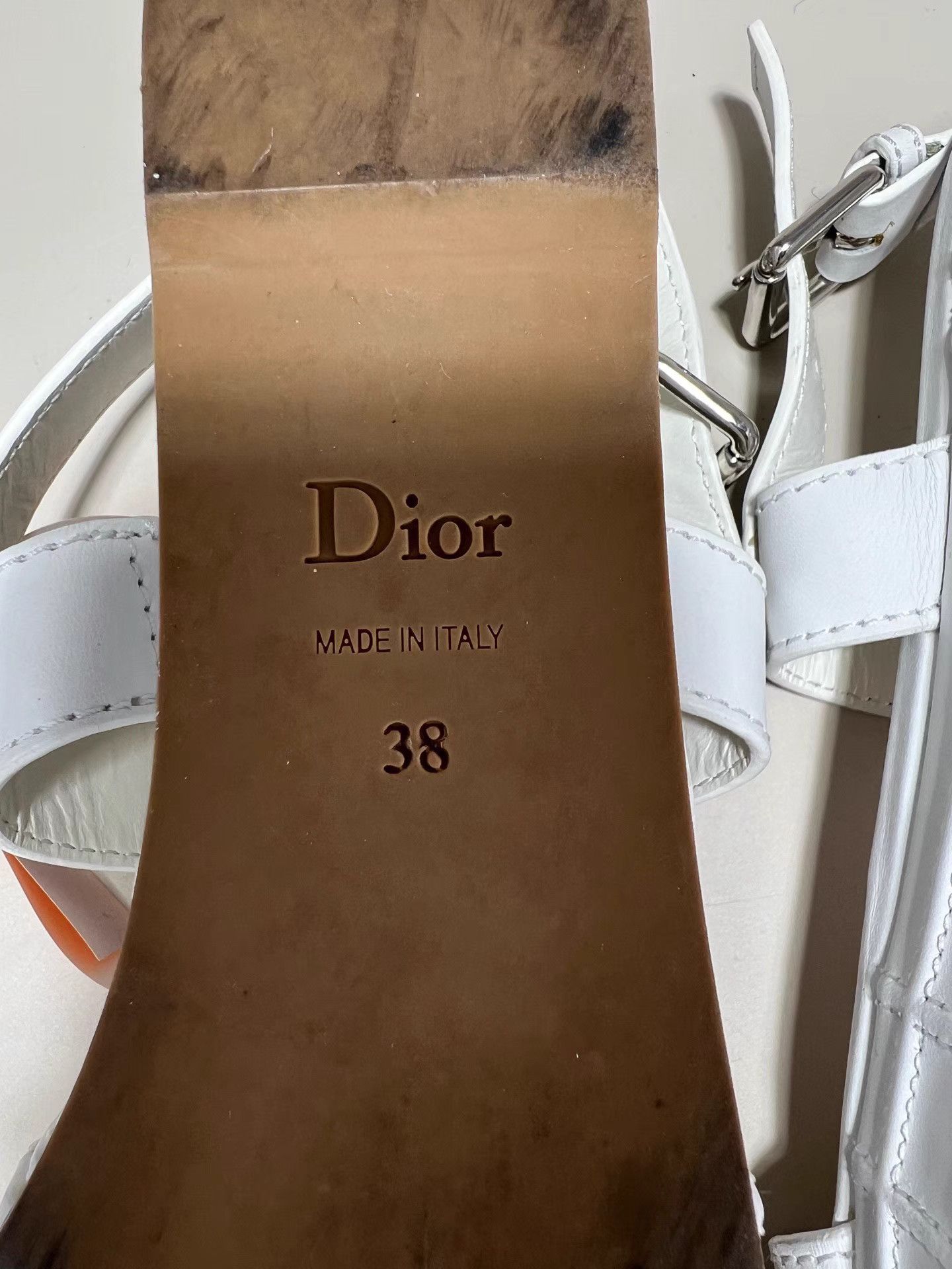 Dior DIOR White Platform Sandals Size US 8 / IT 38 - 6 Thumbnail
