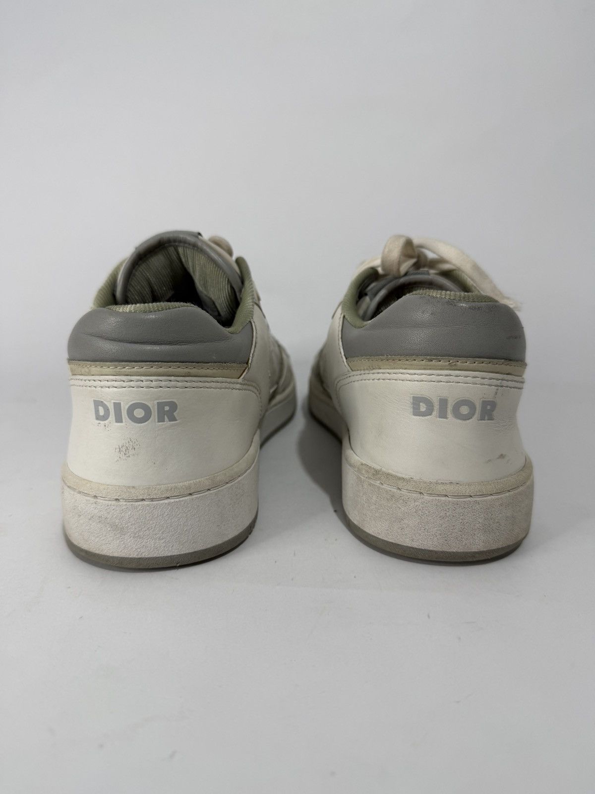 Dior Dior White/Grey Oblique Leather B27 Sneakers Size 41 EU/ 8US Size US 8 / EU 41 - 4 Thumbnail