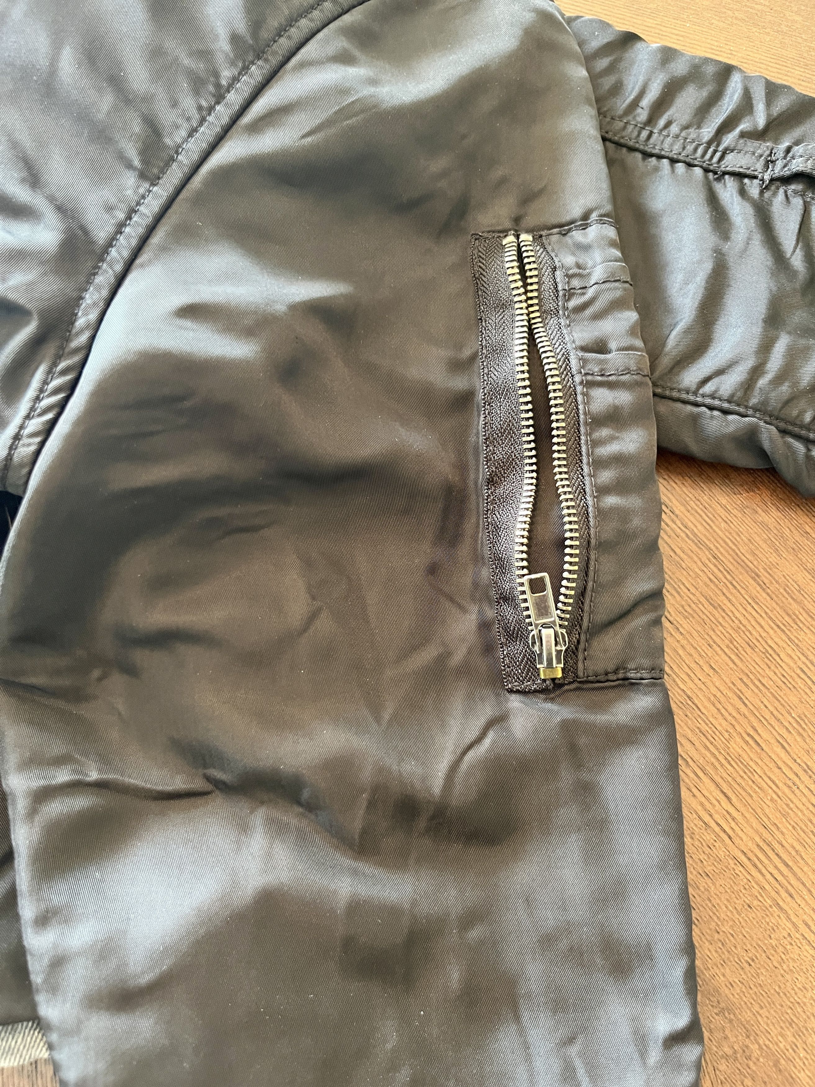 Elwood Elwood Distressed Hybrid Denim MA-1 Bomber Jacket Mens M Size US M / EU 48-50 / 2 - 7 Thumbnail