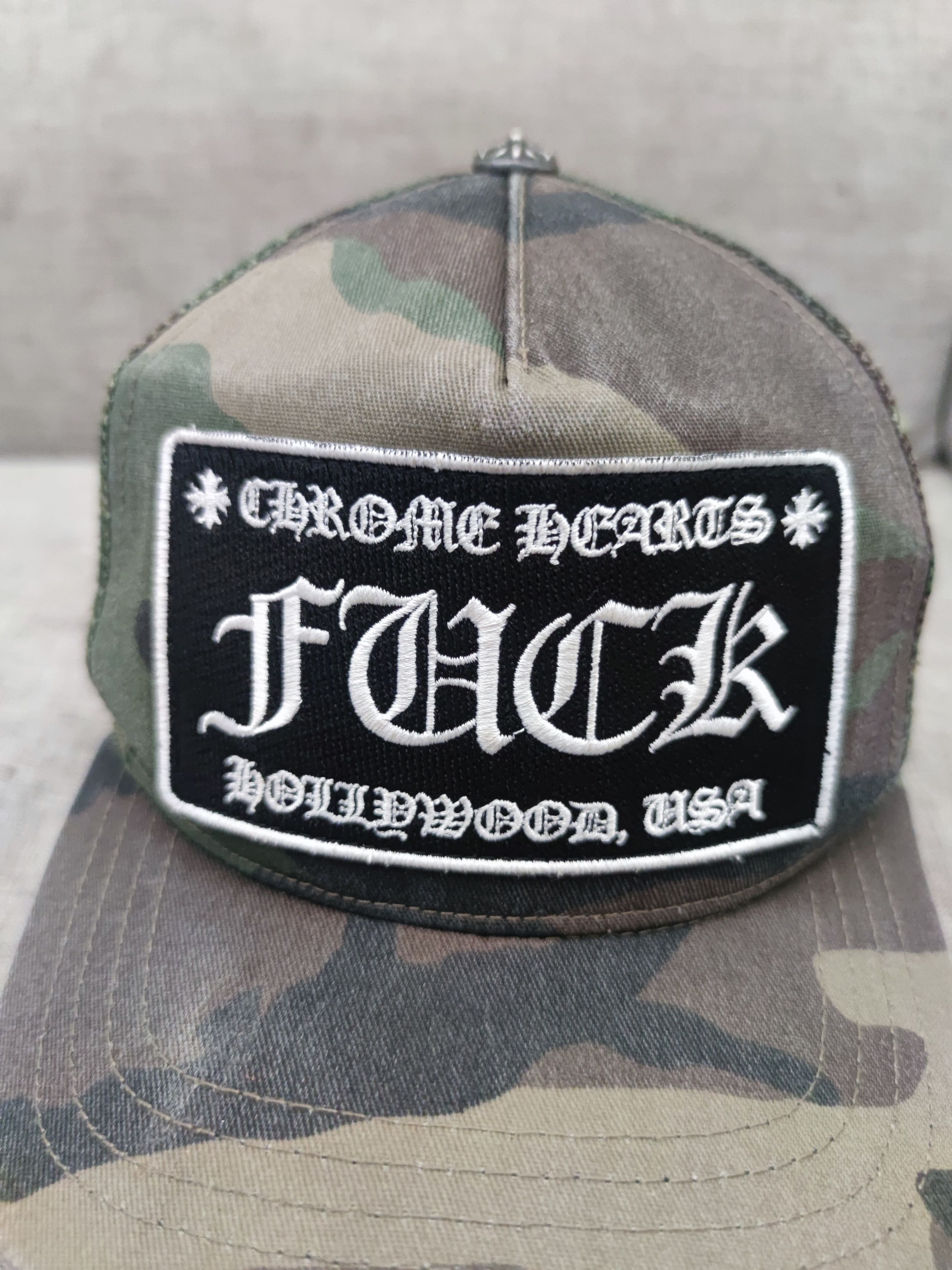 Chrome Hearts ChromHearts Camo FUCK Hat Size ONE SIZE - 3 Thumbnail