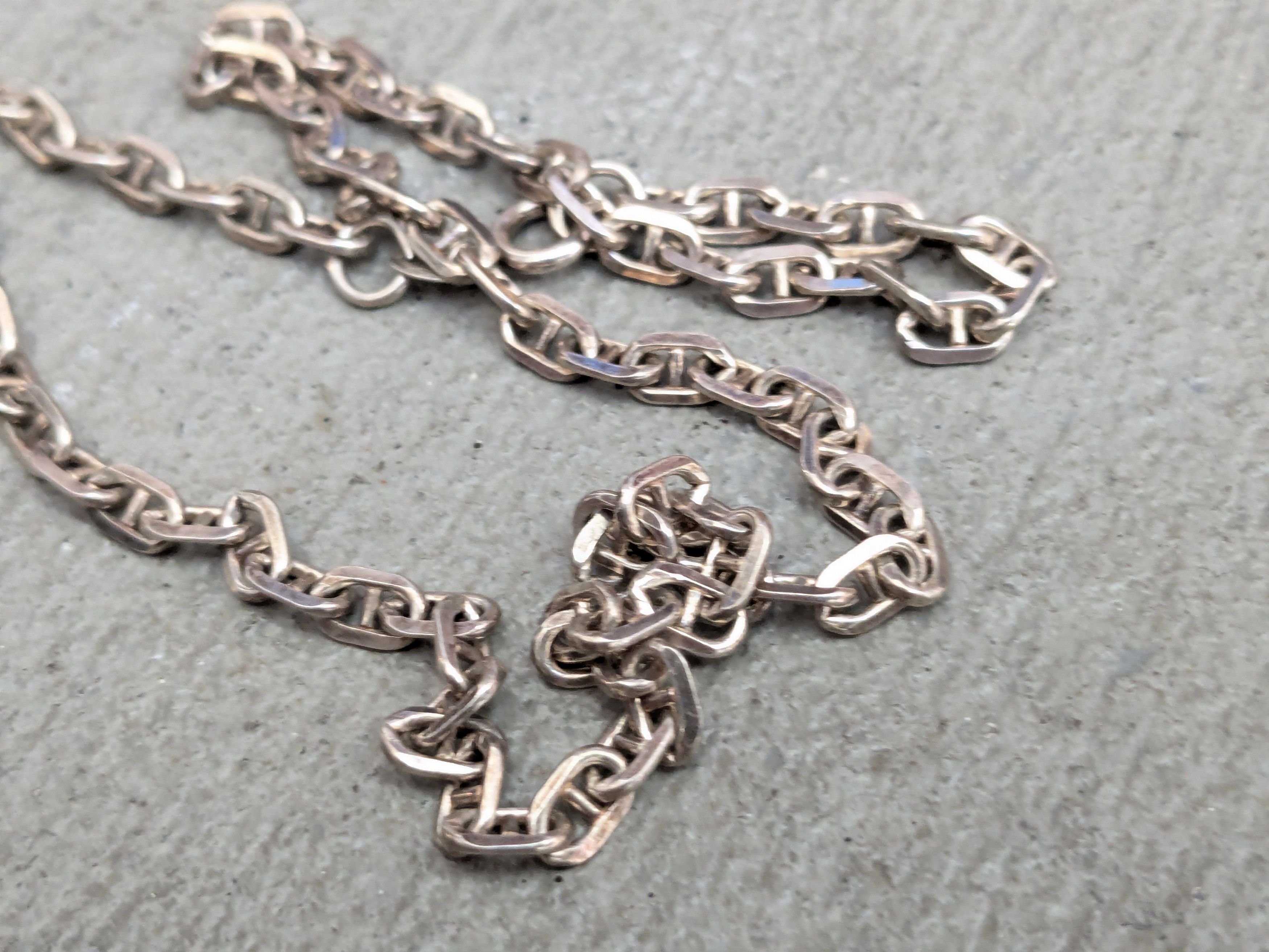 Sterling Silver Vintage Sterling Silver Necklace Mariner Anchor 16" Size ONE SIZE - 8 Thumbnail