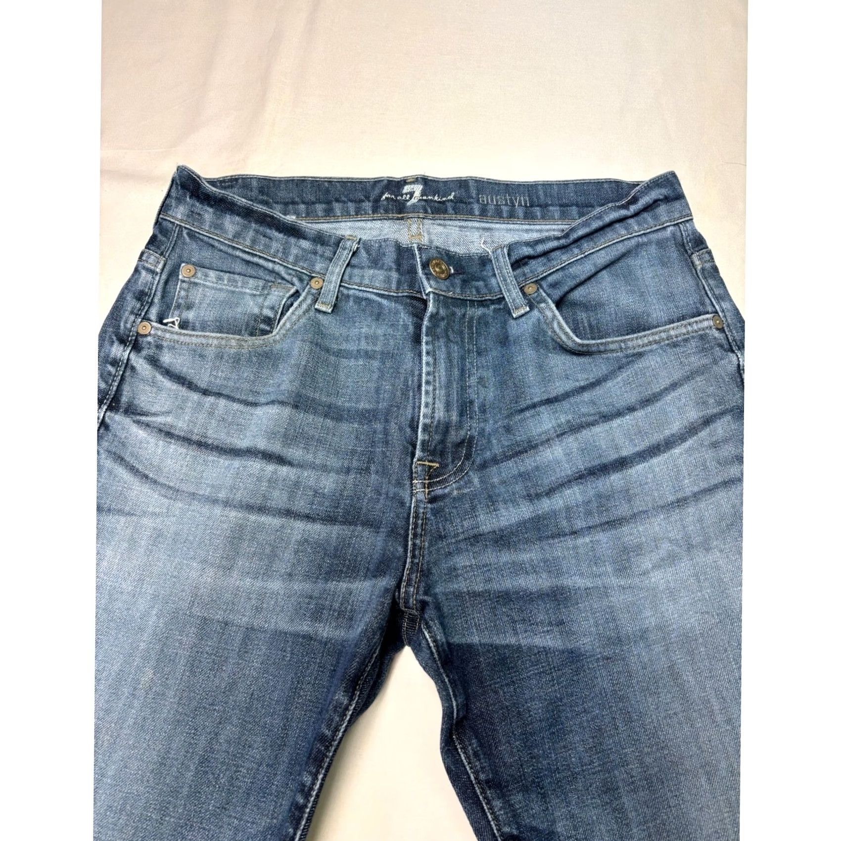 7 For All Mankind 7 For All Mankind Austyn Relaxed Straight Leg Jeans Mens 32X31 Blue Denim USA Shirt? Size US 32 / EU 48 - 2 Thumbnail