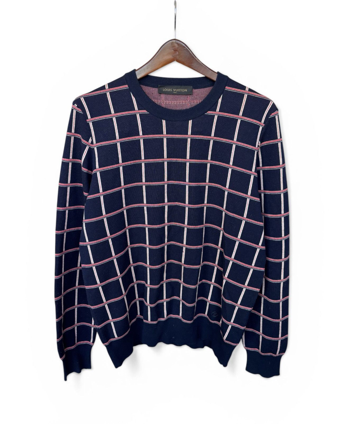 Louis Vuitton Louis Vuitton Check Wool Knit Sweater Size US L / EU 52-54 / 3 - 1 Thumbnail