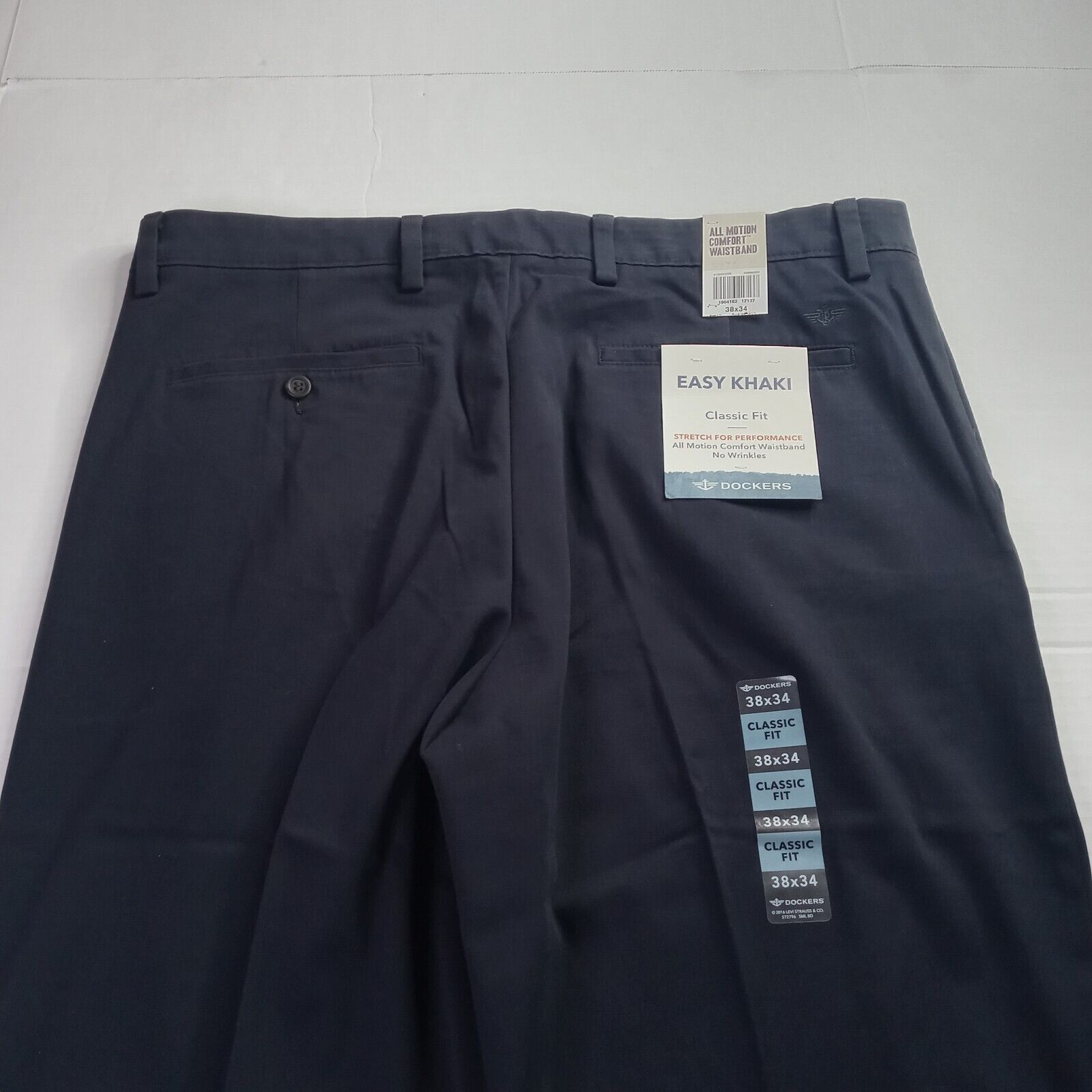 Dockers Dockers Easy Khakis Pants Mens 38x34 Black Classic Fit Size US 38 / EU 54 - 8 Thumbnail