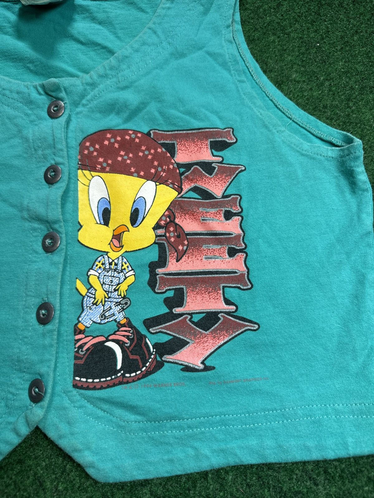 Vintage × Warner Bros Vintage 90s Tweety Bird Womens Hip Hop Crop Top Tank Size M / US 6-8 / IT 42-44 - 2 Thumbnail
