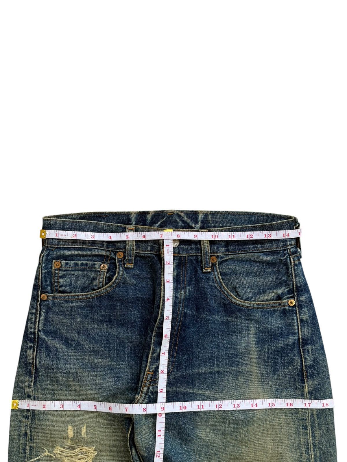 Levi's Vintage 80s Levis 502 Big E Mud Wash Loose Selvedge Jeans Size US 29 - 14 Thumbnail